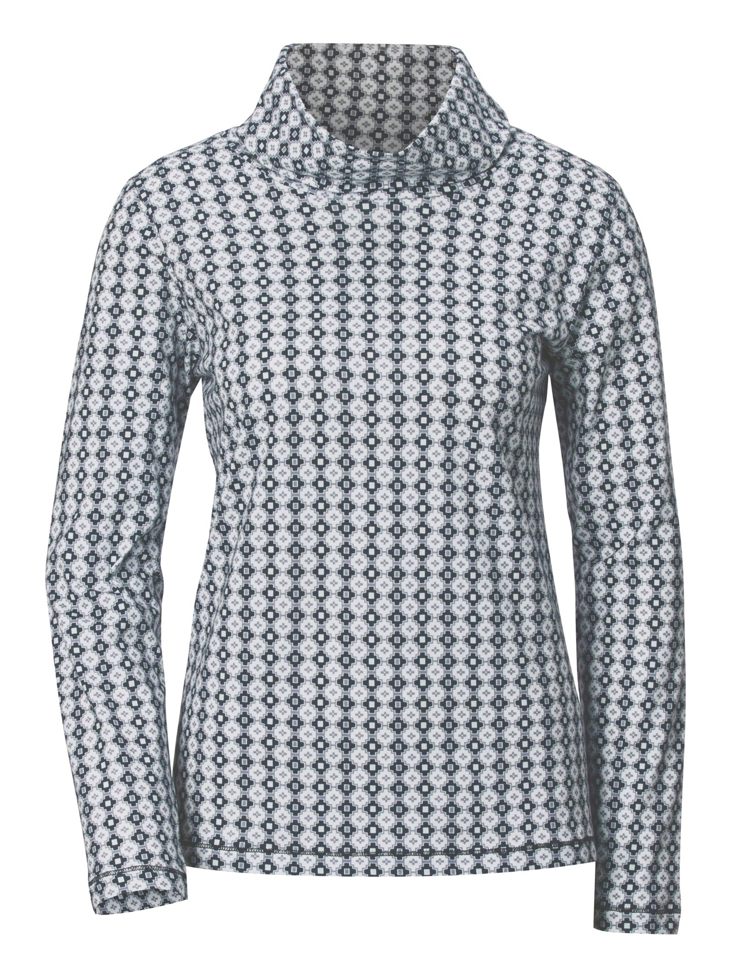 Shirt - weiß-schwarz-gemustert