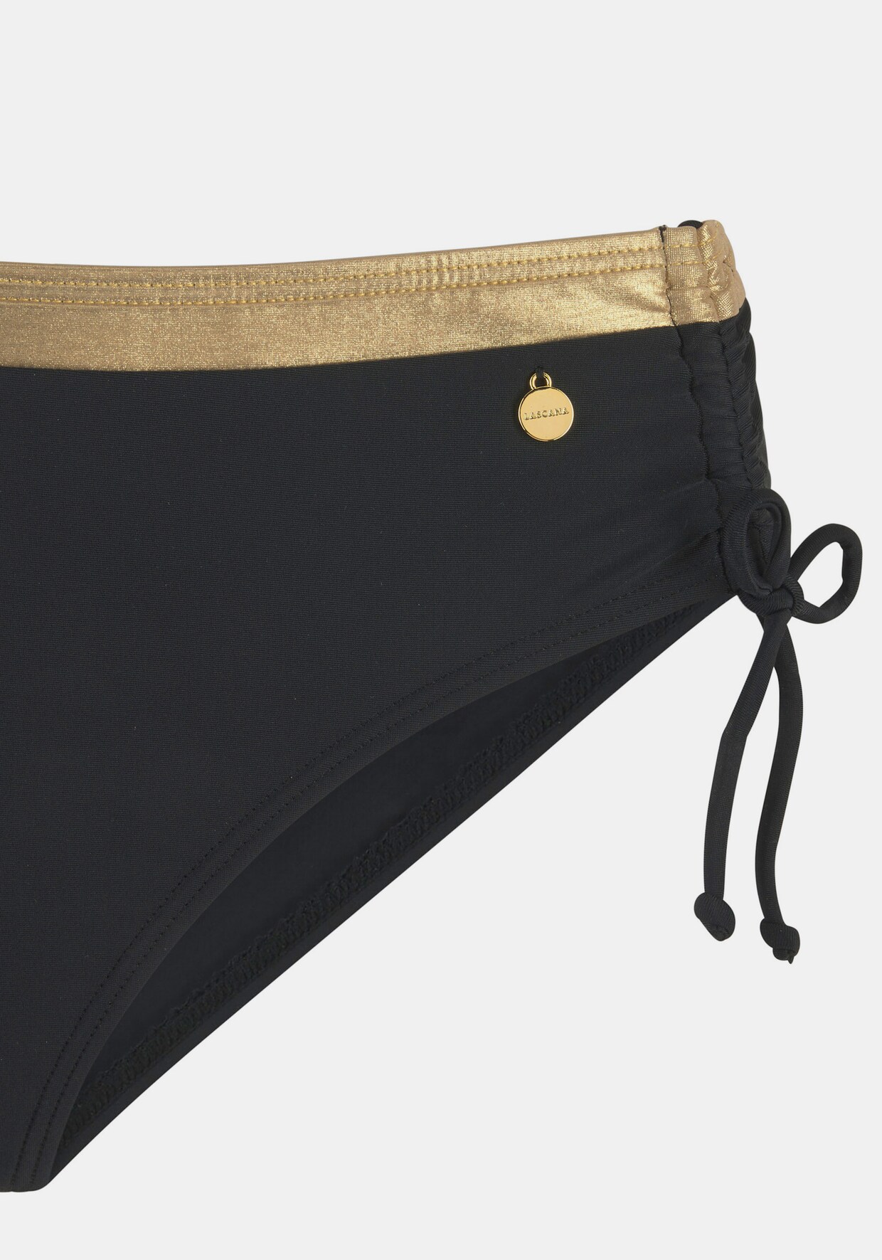 LASCANA Bikini-Hose - schwarz-goldfarben