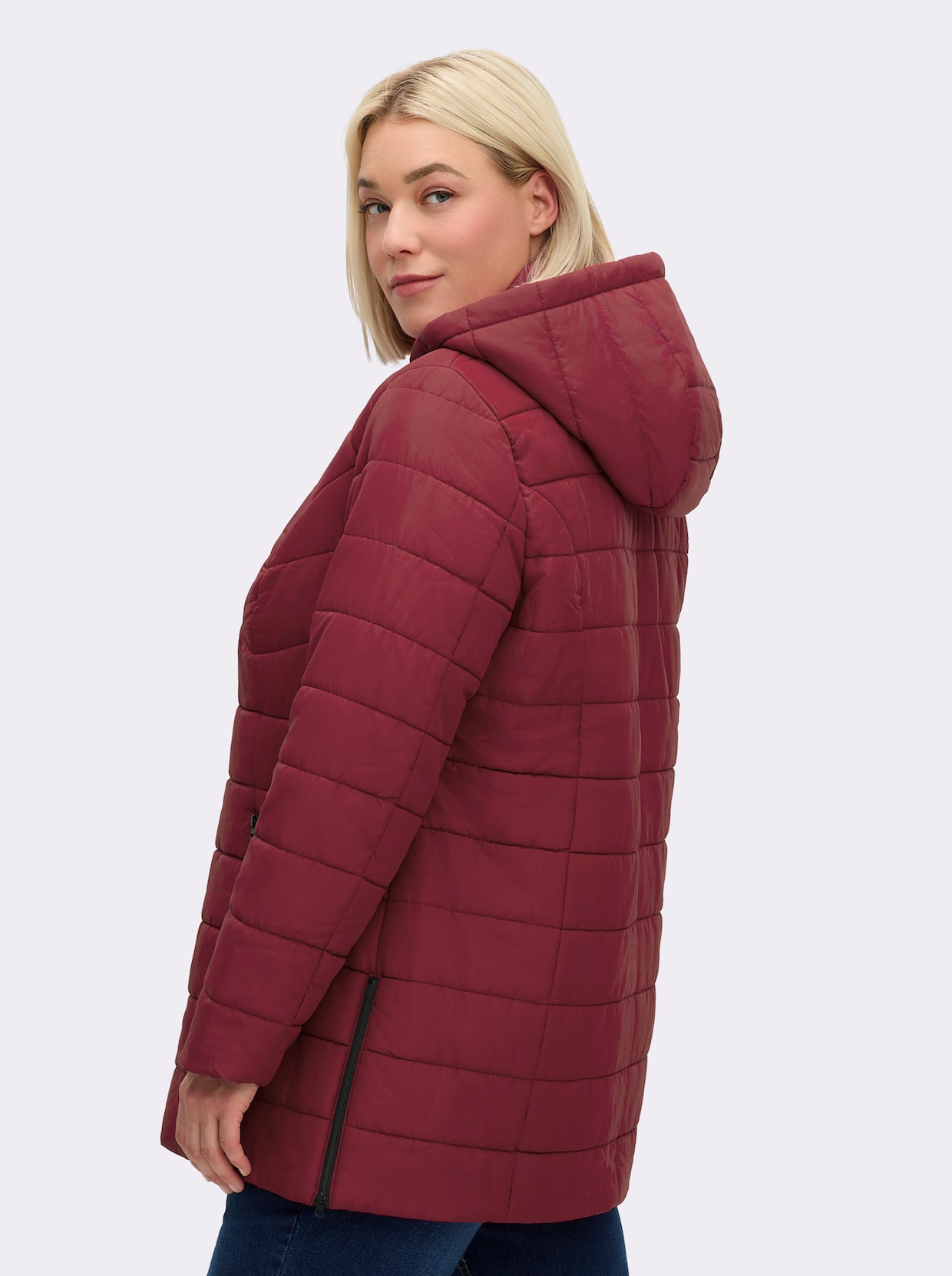 Steppjacke - dunkelrot