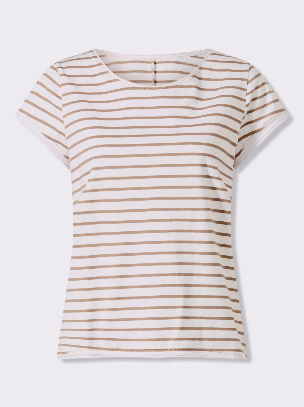 heine T-shirt - blanc-sésame à rayures fines