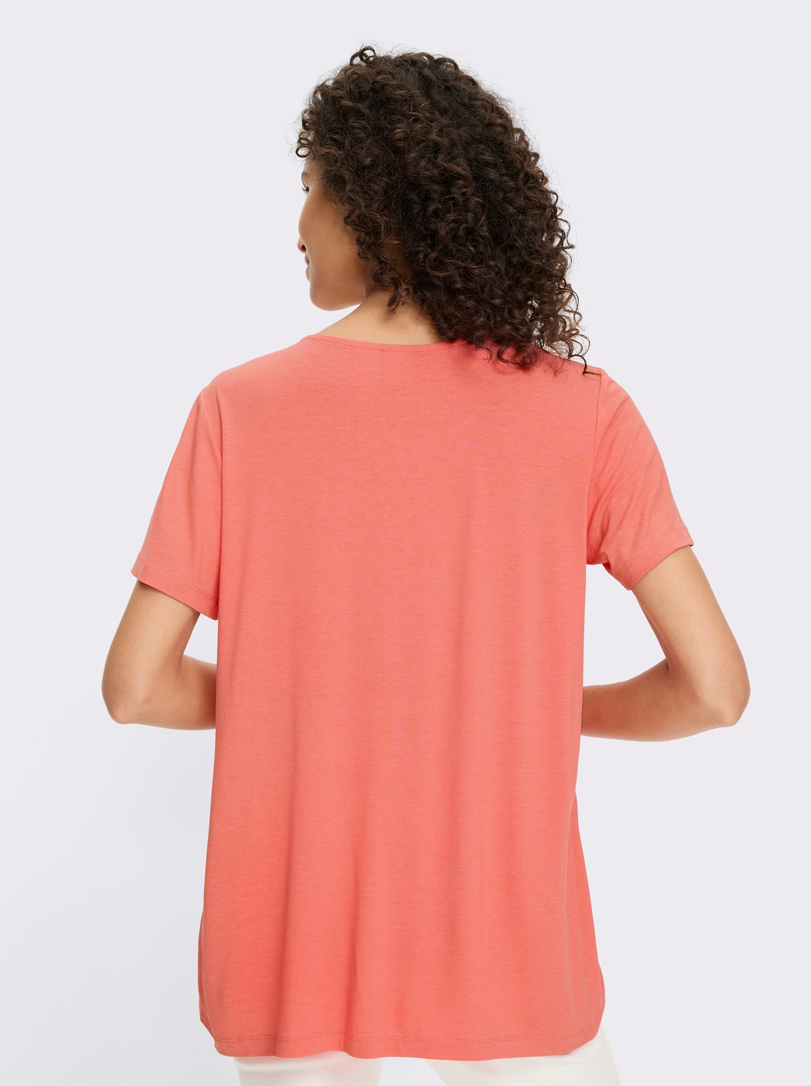 heine T-Shirt in A-Form - koralle