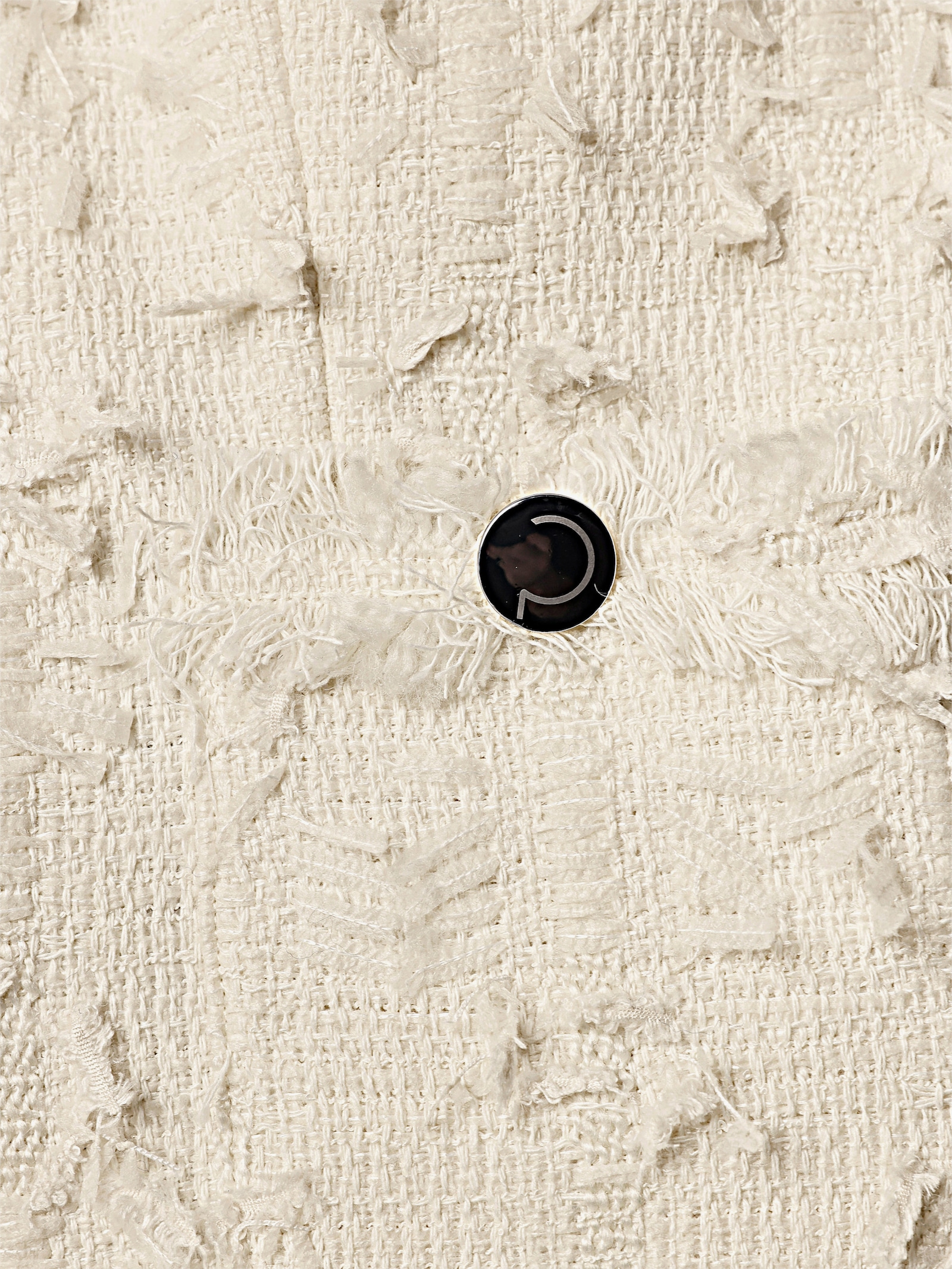 CREATION L PREMIUM Kurzblazer mit Fransenverzierung - champagner