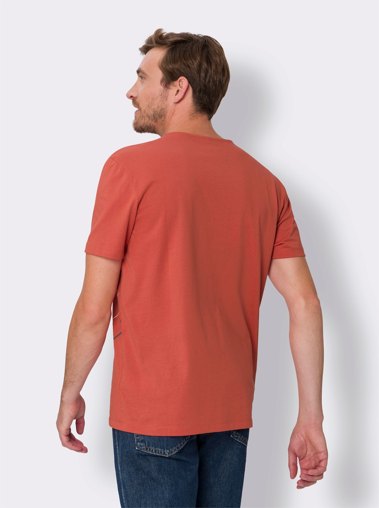 Voľnočasové tričko - hrdzavočervená
