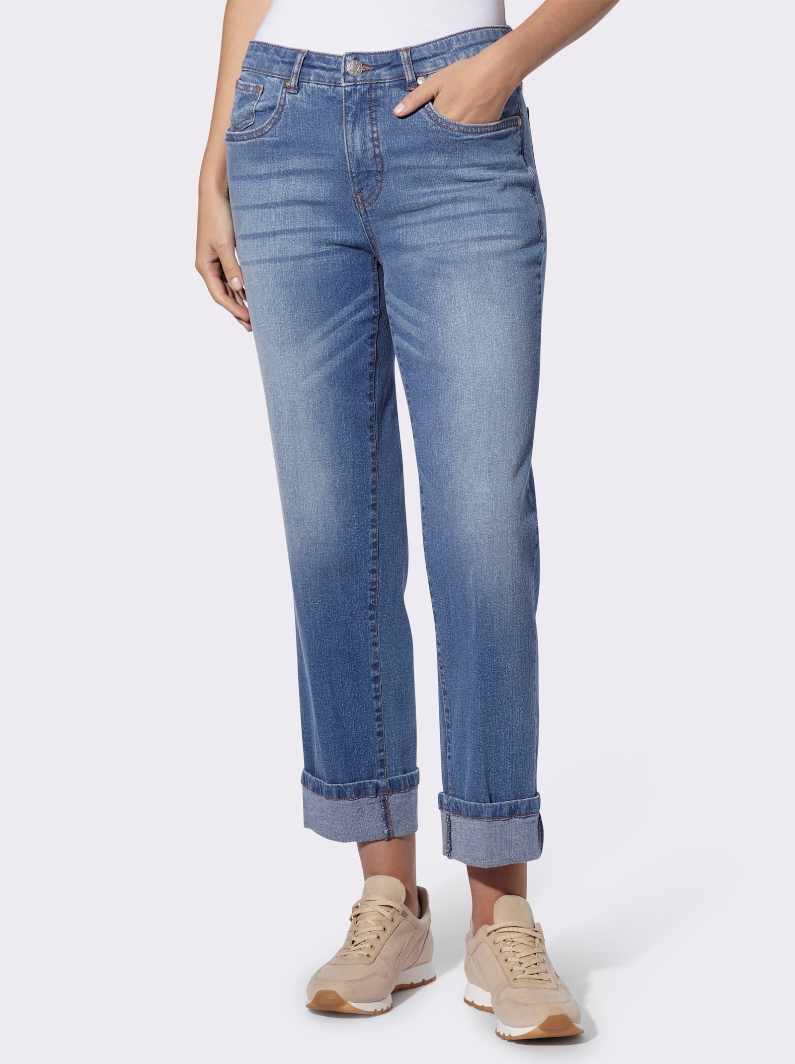 heine 5-Pocket-Jeans - blue-stone-washed