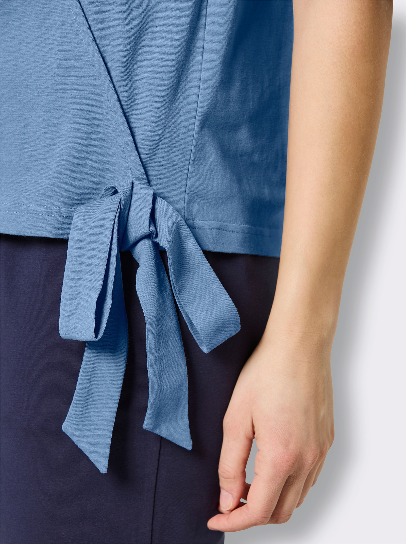 Catamaran Sports Funktionsshirt in Wickel-Optik - mittelblau