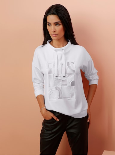 heine Sweatshirt mit Foliendruck - weiß