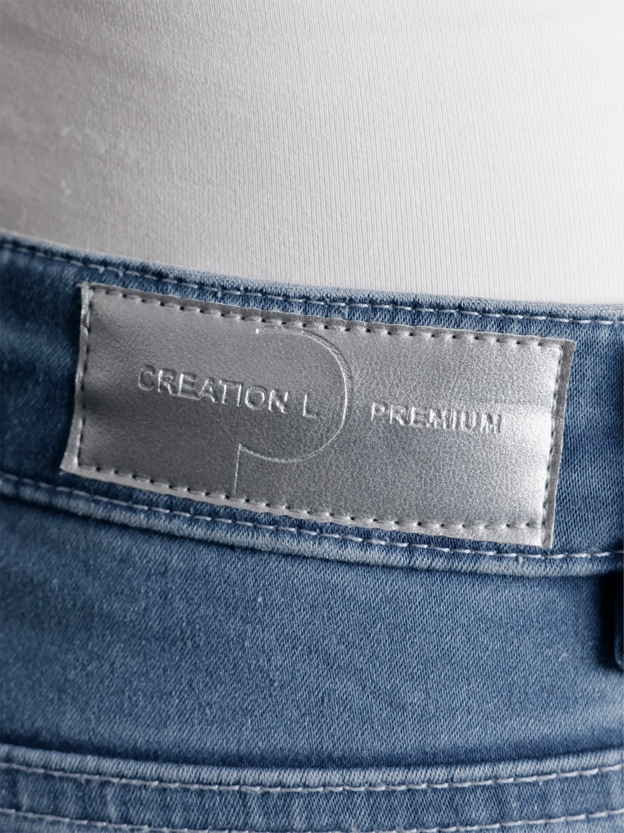 CREATION L PREMIUM 5-Pocket-Jeans mit weichem Griff - blue-bleached