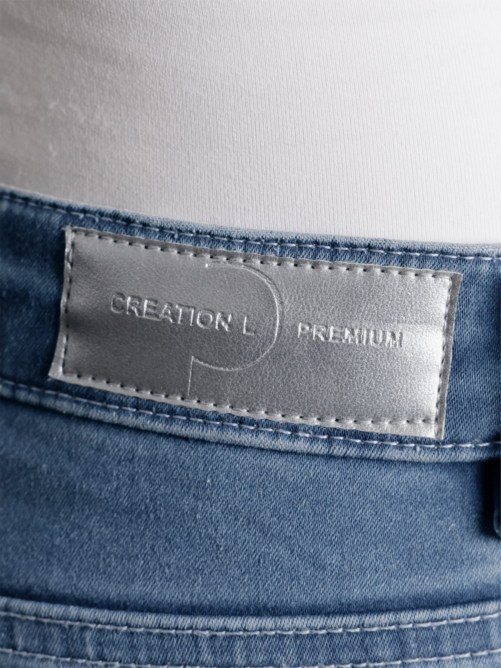 CREATION L PREMIUM 5-Pocket-Jeans mit weichem Griff - blue-bleached