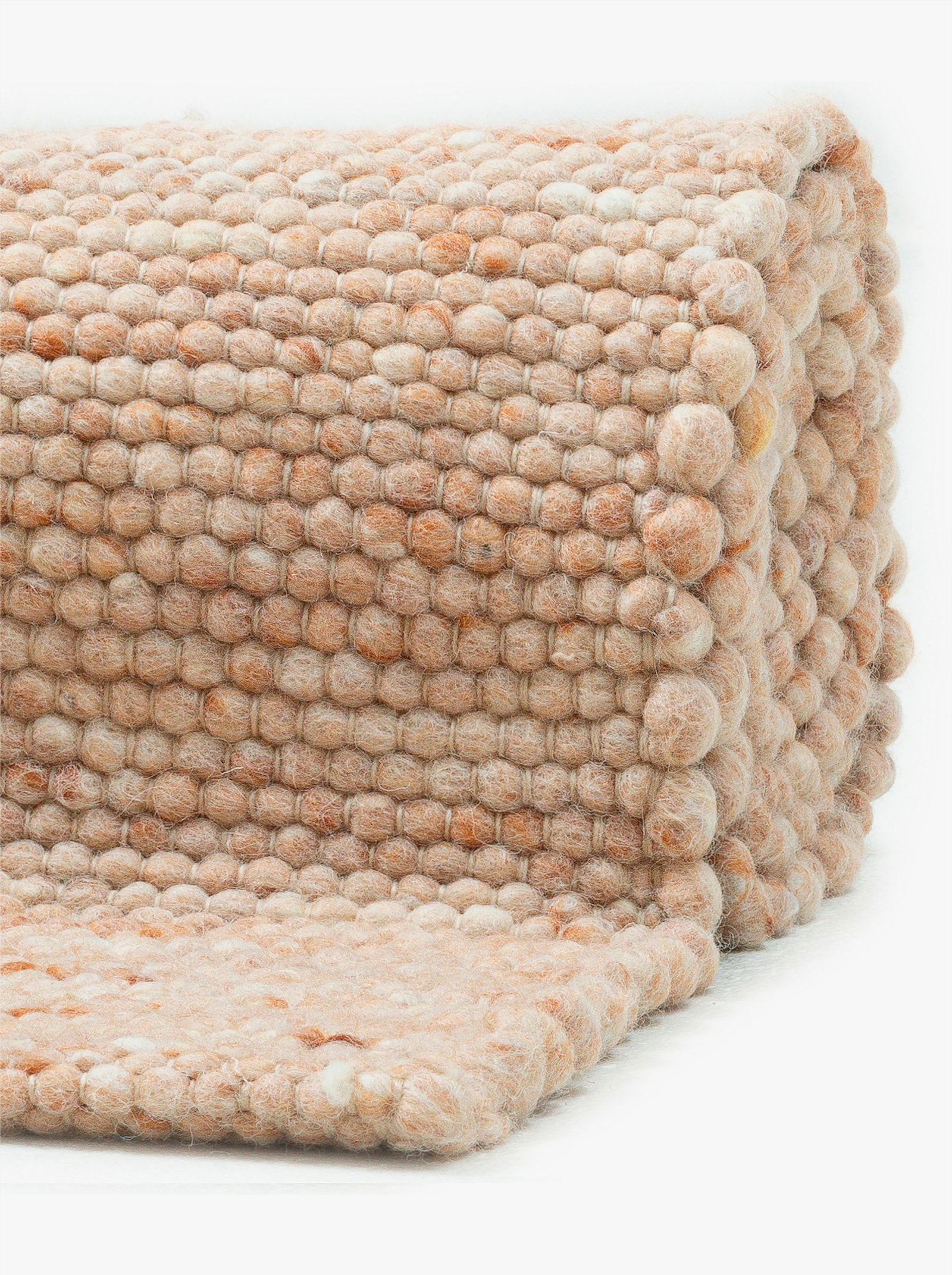 Theko Handwebteppich - dunkelbeige