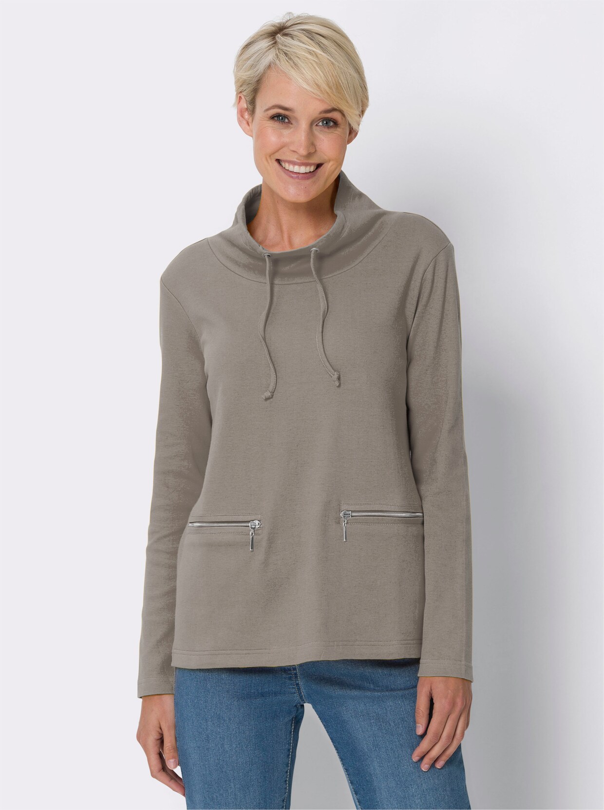 Sweatshirt - steengrijs
