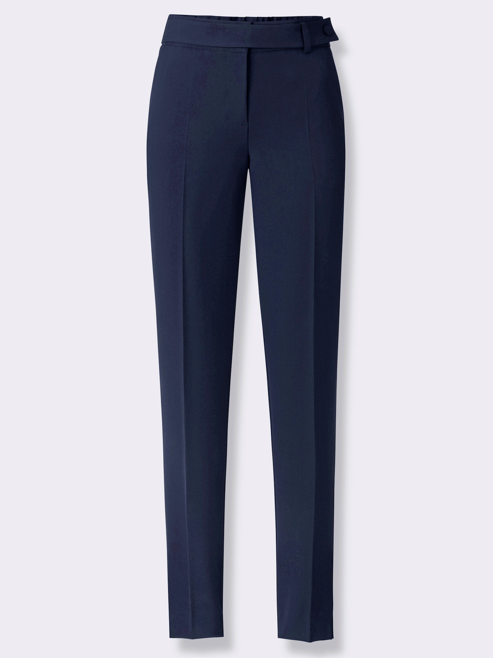 Bügelfaltenhose mit seitlichem Verschluss - marine