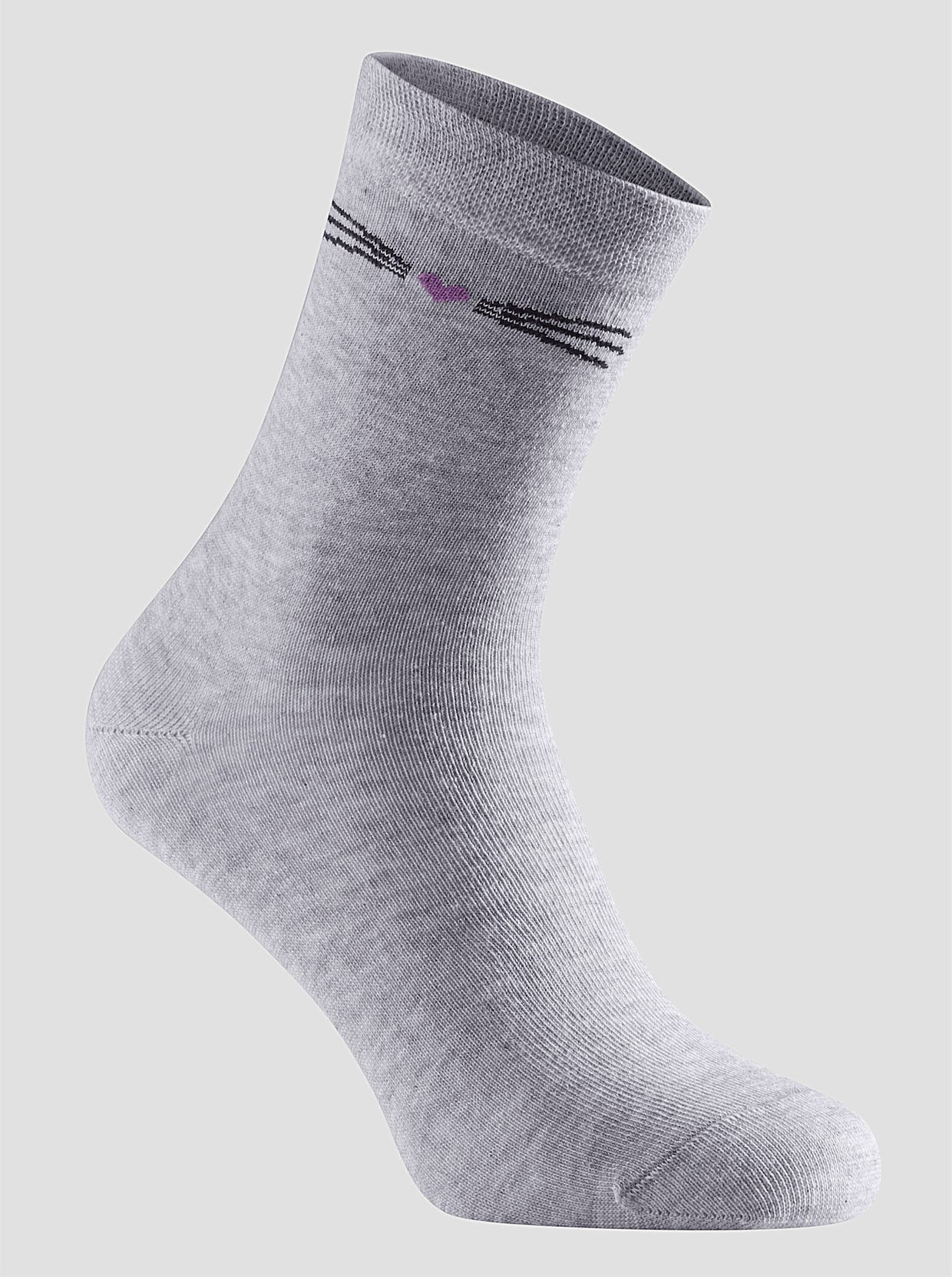 wäschepur Damen-Socken - grau-gemustert