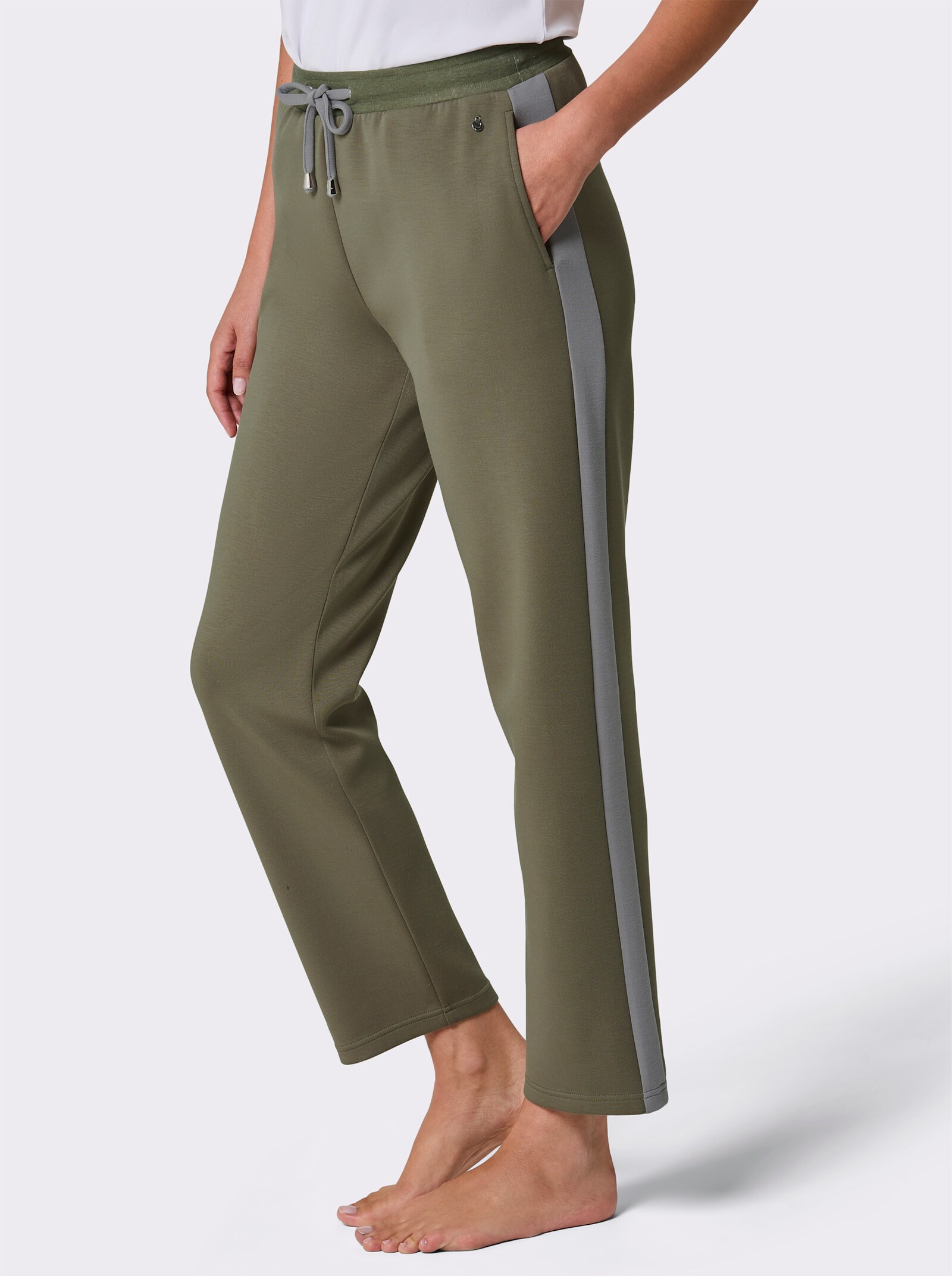 CREATION L PREMIUM Modal-Mix-Hose - khaki-steingrau