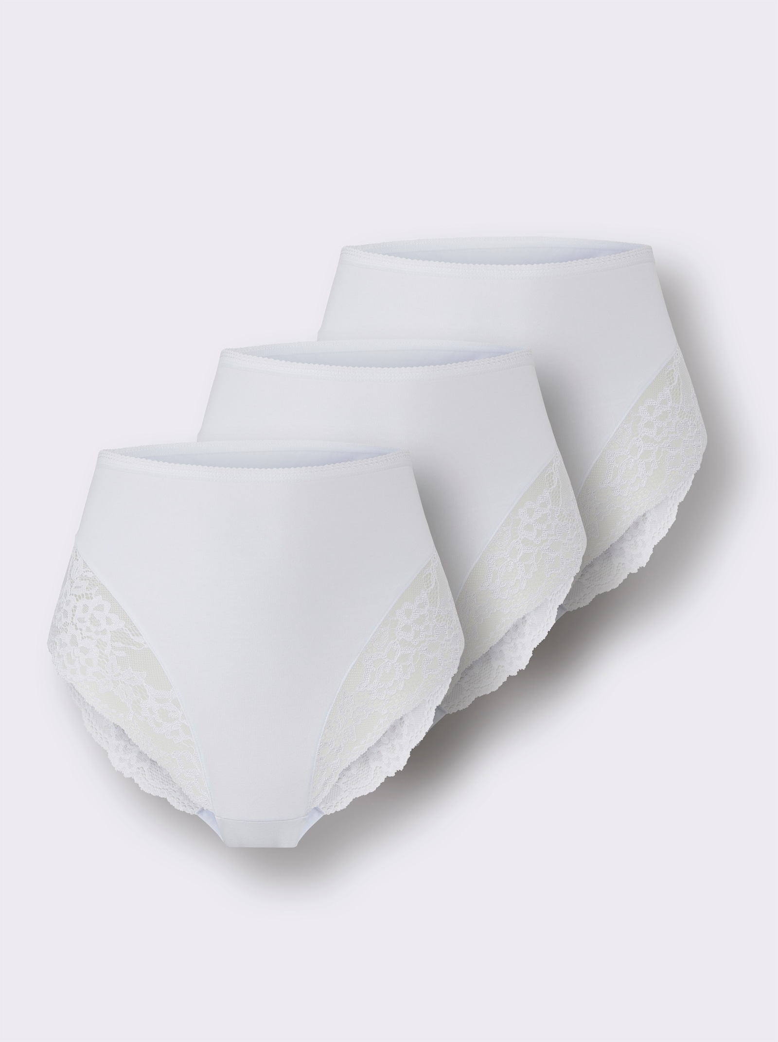 wäschepur Taillenslip mit Spitze - weiss