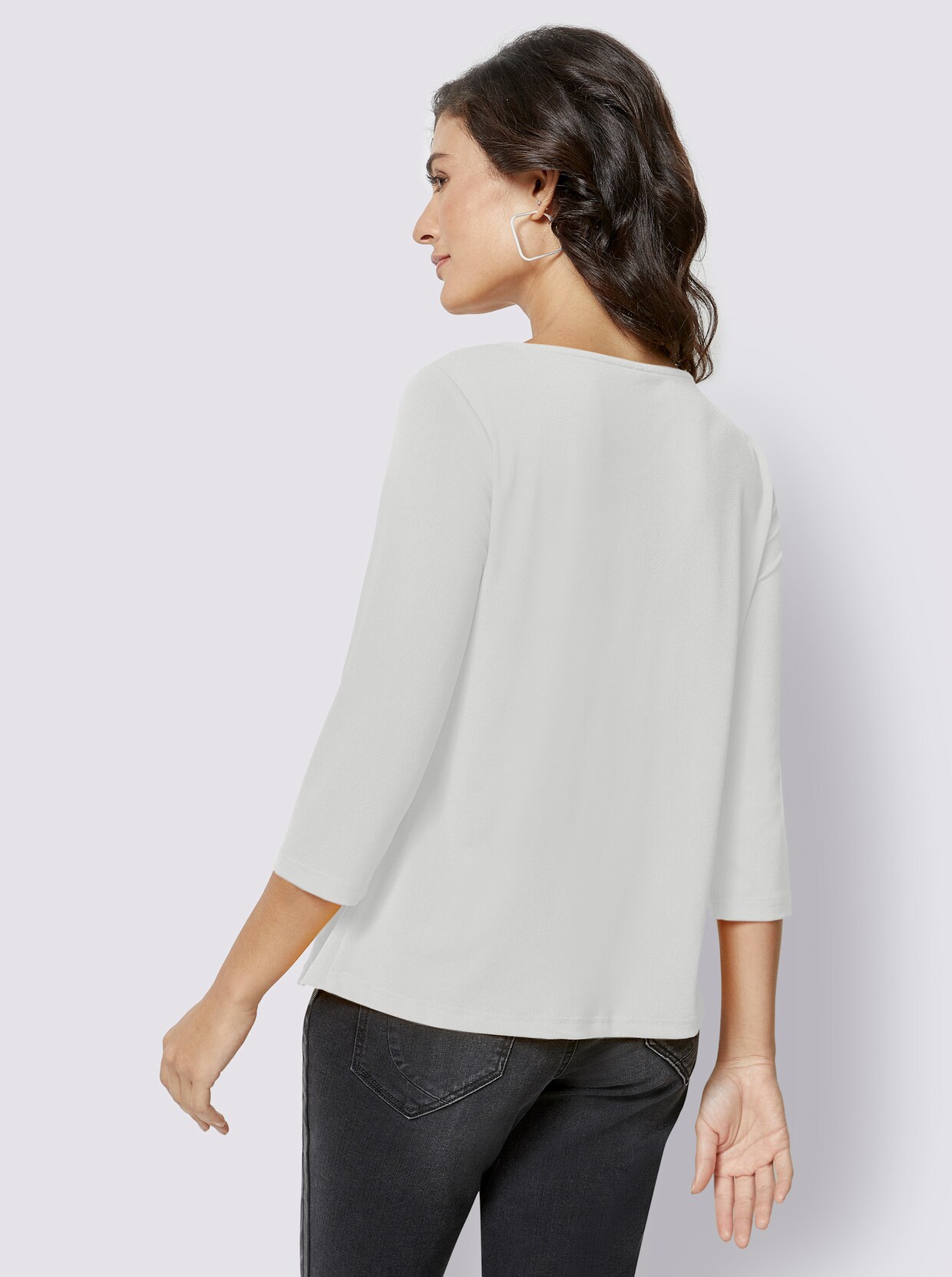 3/4-Arm-Shirt - wollweiß