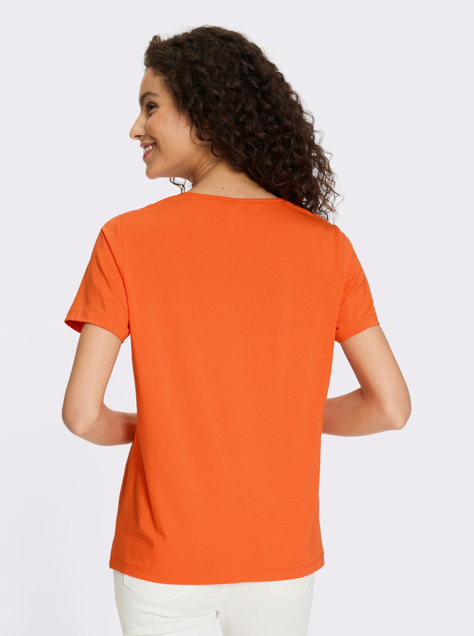 heine Shirt mit Raff-Details - orange