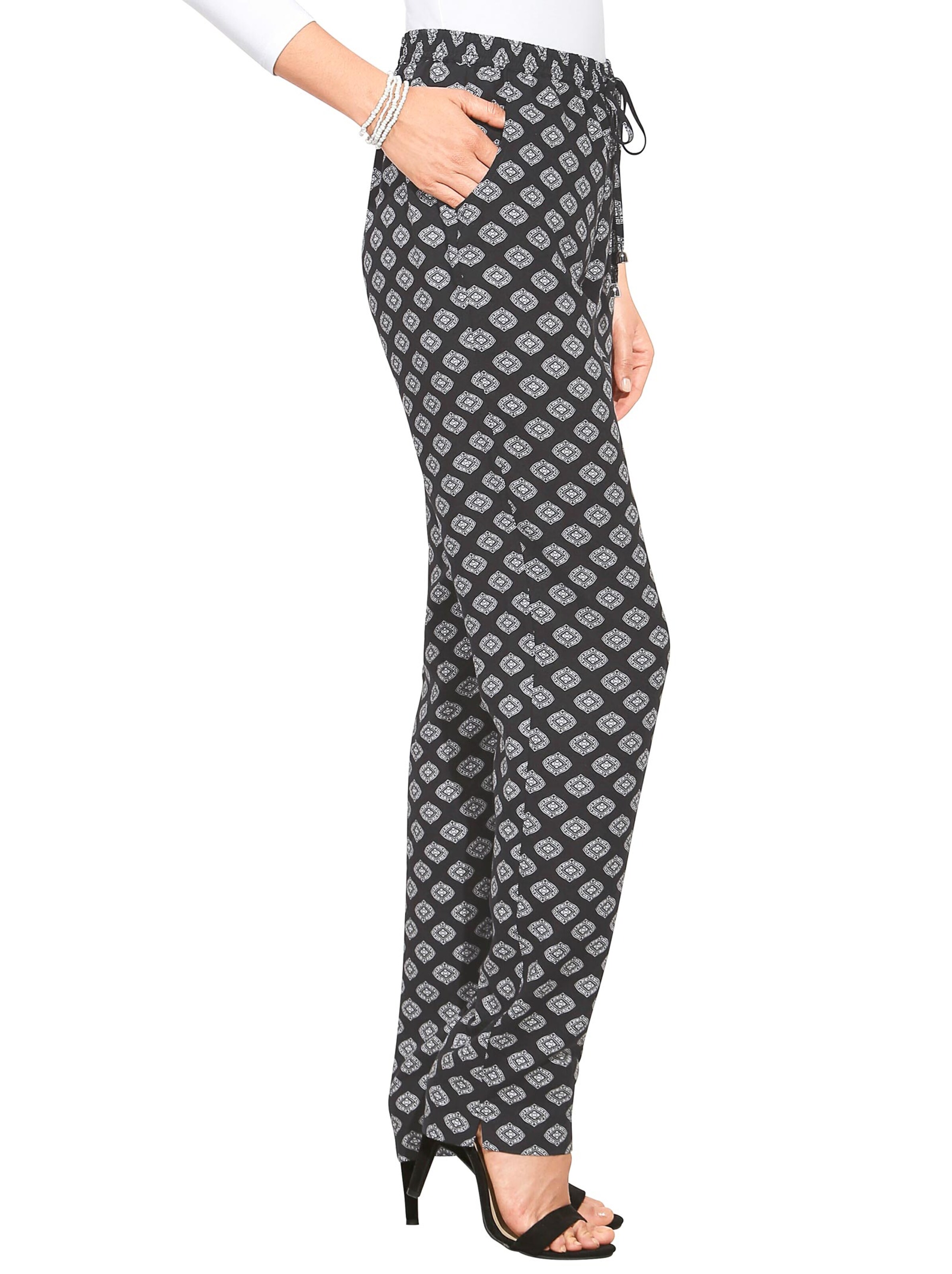 Hose - schwarz-weiß-kariert