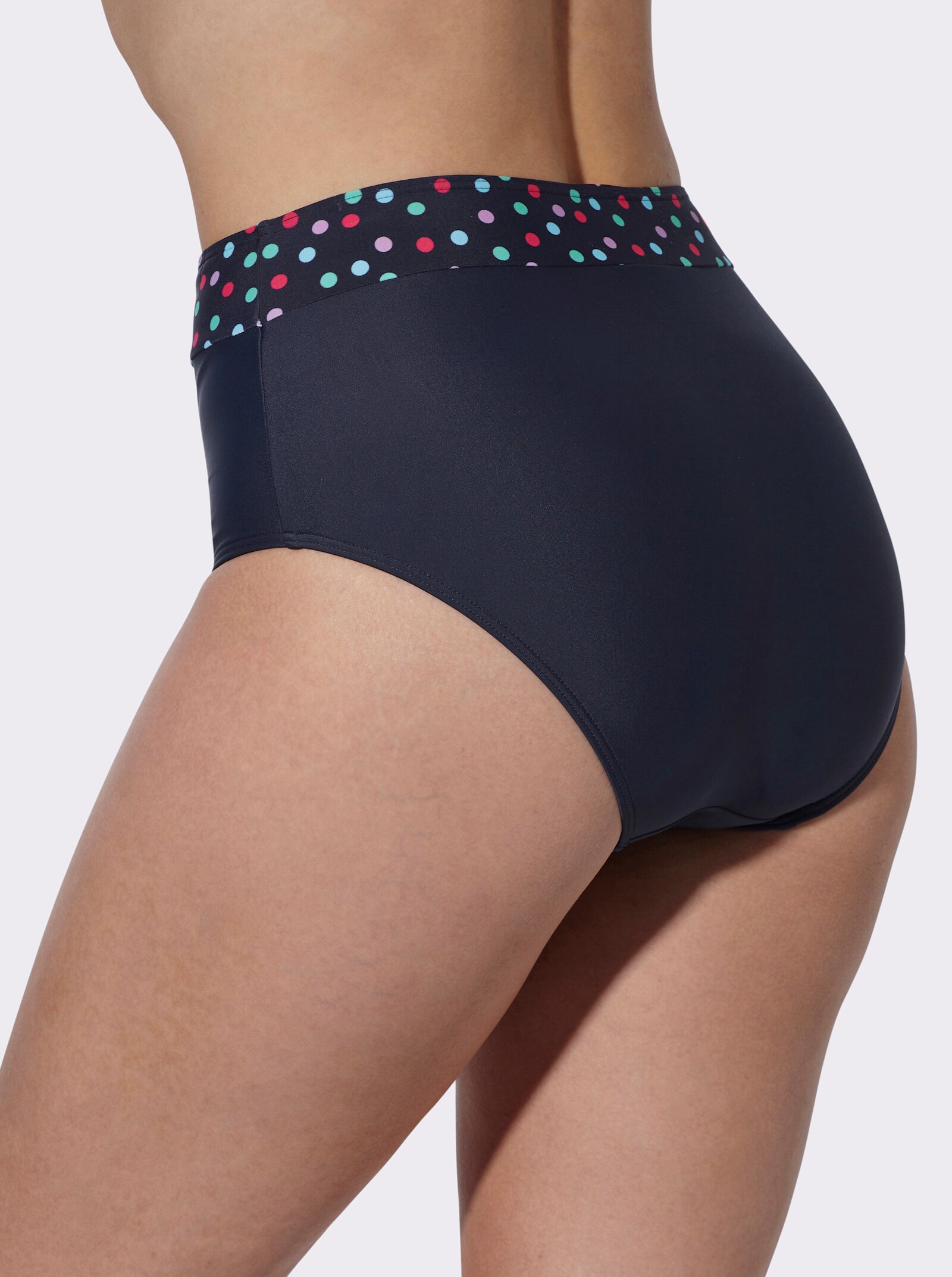 Bikinibroekje met aangestikte bies - marine