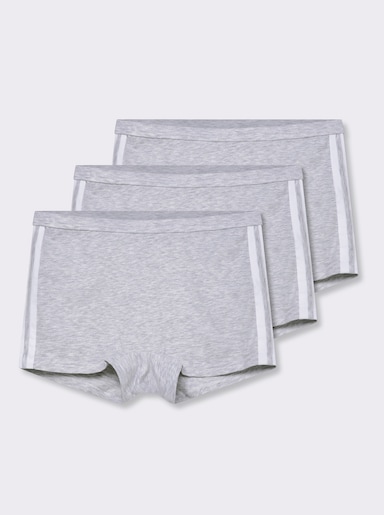 wäschepur Longpanty - grau-meliert