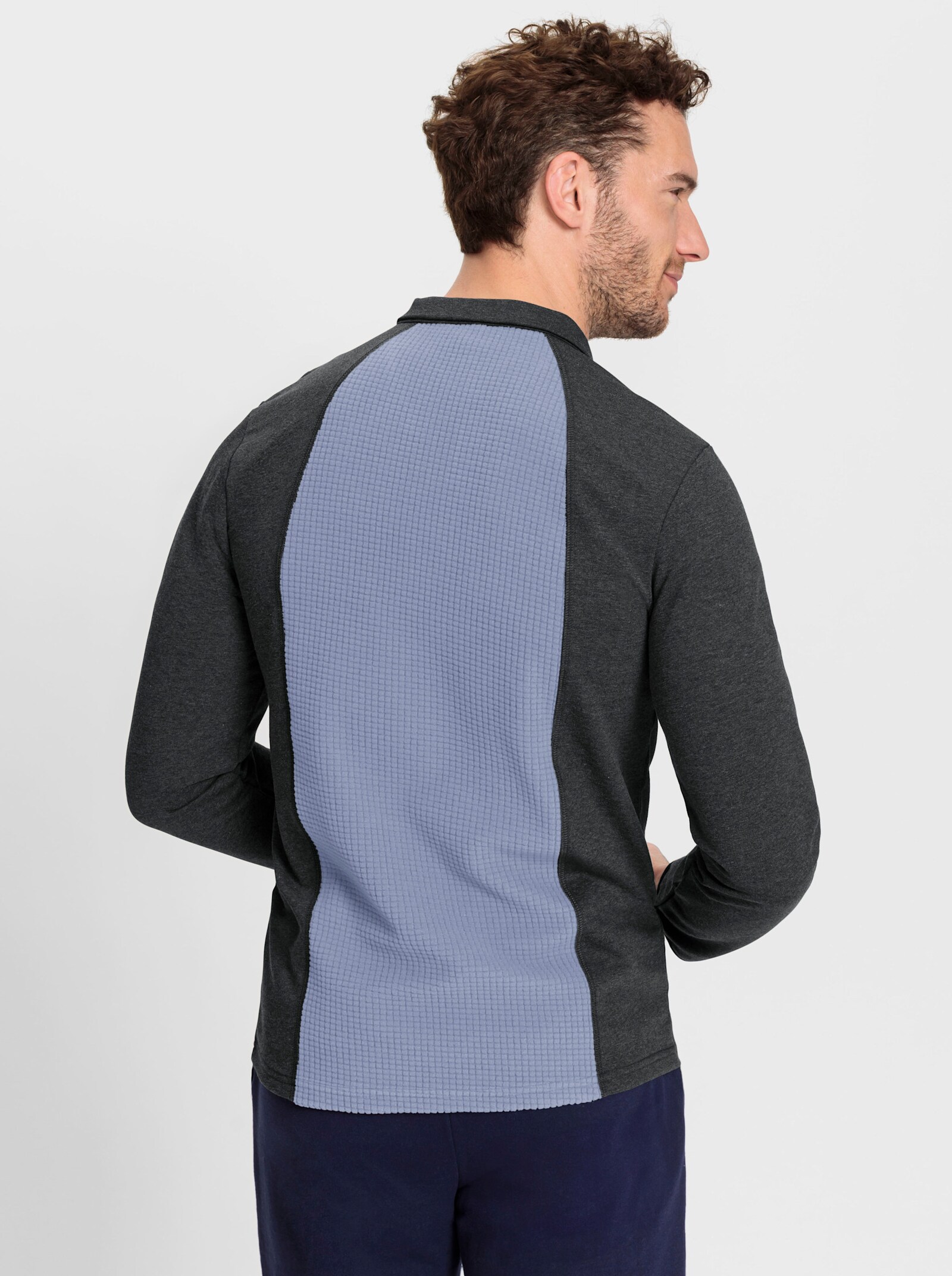 Catamaran Sports Sweatshirt met borstzak met rits - duifblauw/grafiet gemêleerd