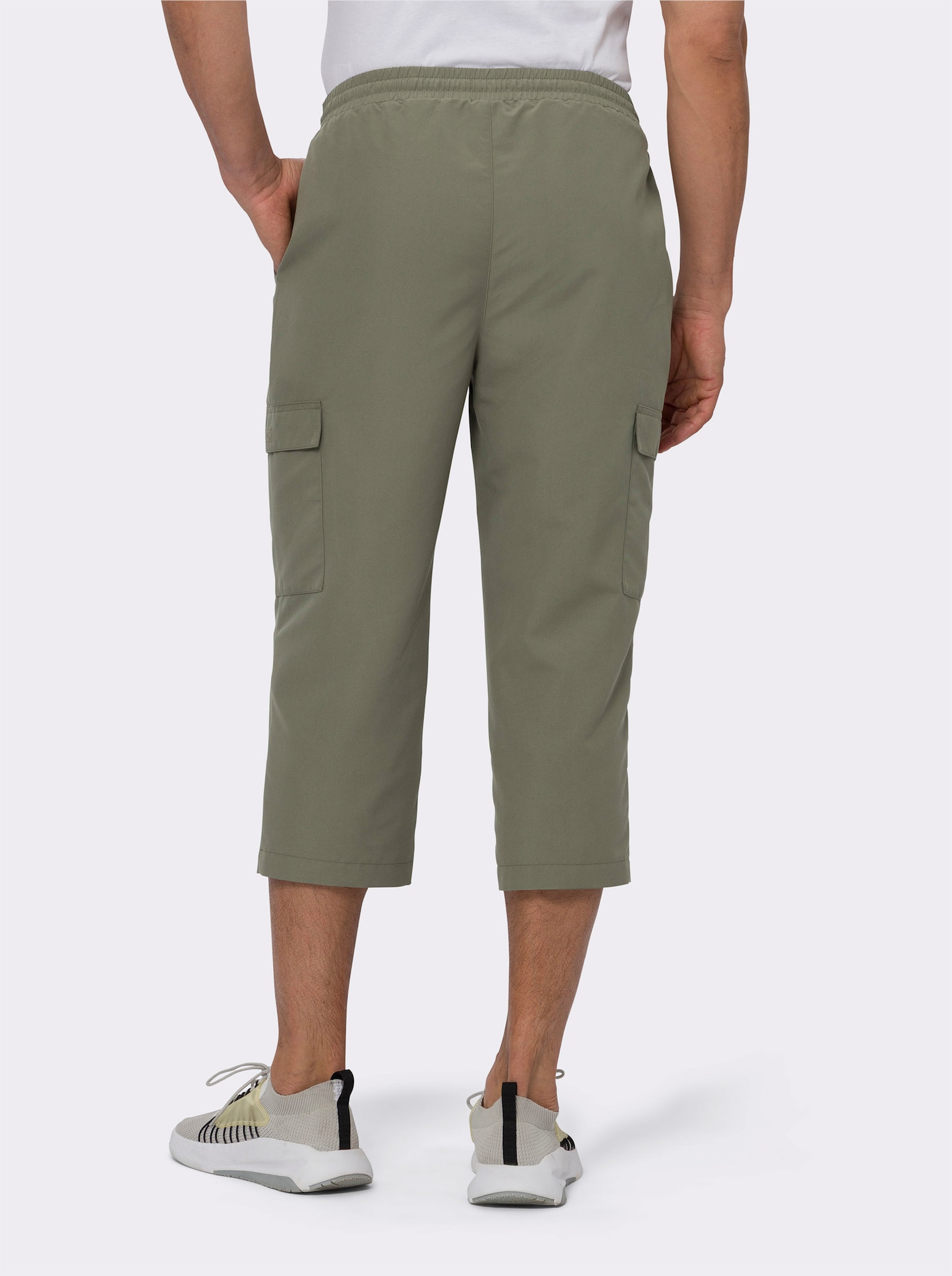 7/8-broek met klepzakken - kaki