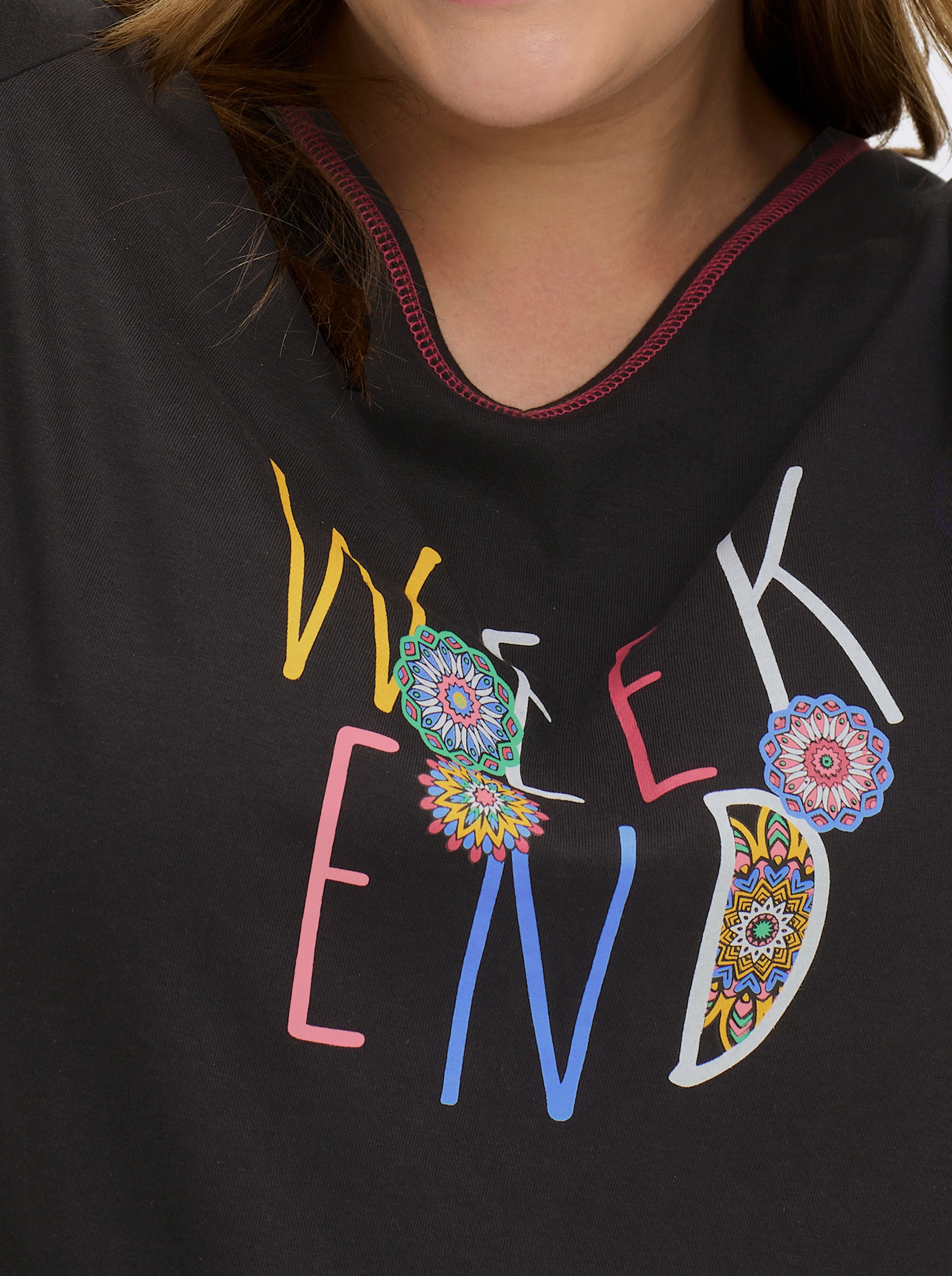 wäschepur Schlafanzug in Modal-Baumwoll-Qualität - schwarz-bedruckt