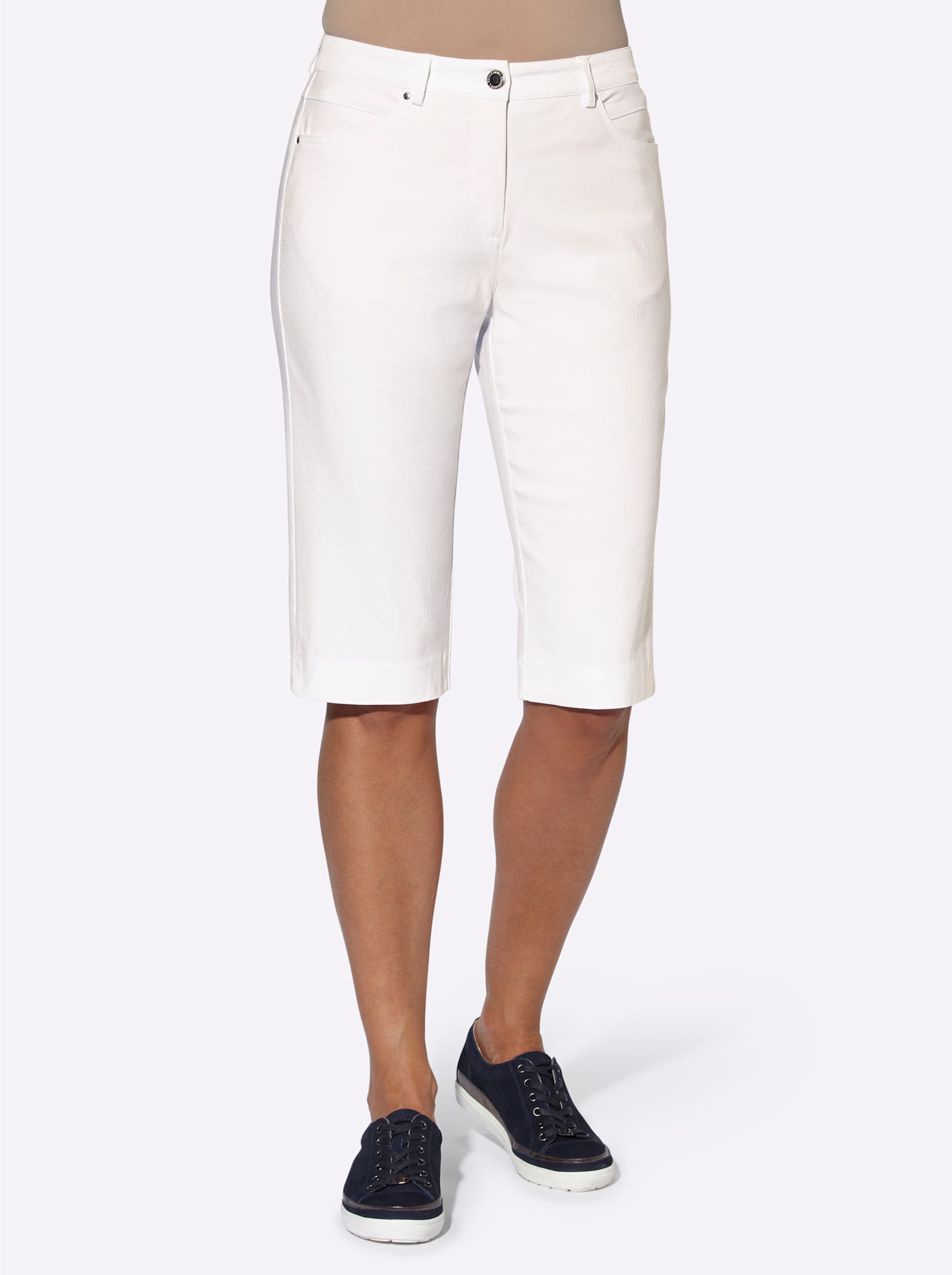 Ladies white bermuda on sale shorts