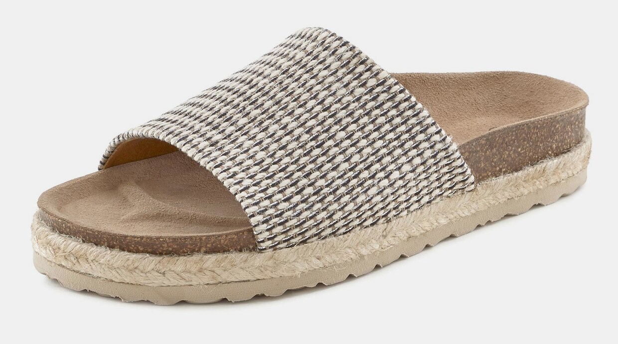 Venice Beach Pantolette - beige-schwarz