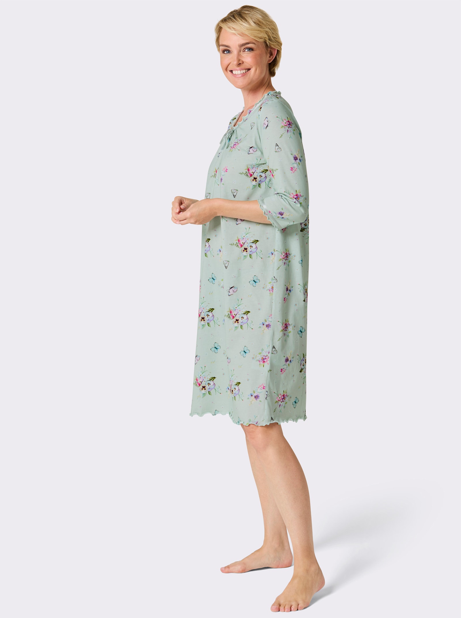 wäschepur Nachthemd - zartmint-bedruckt