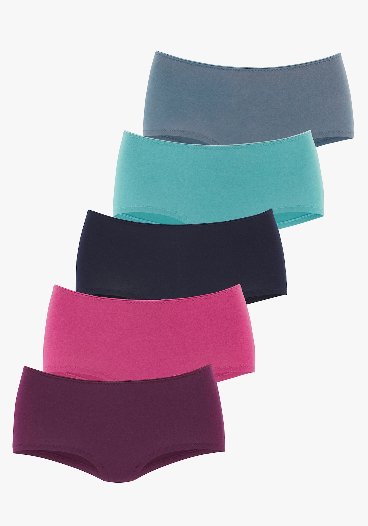 LASCANA Panty - aubergine, pink, navy, mint, blau