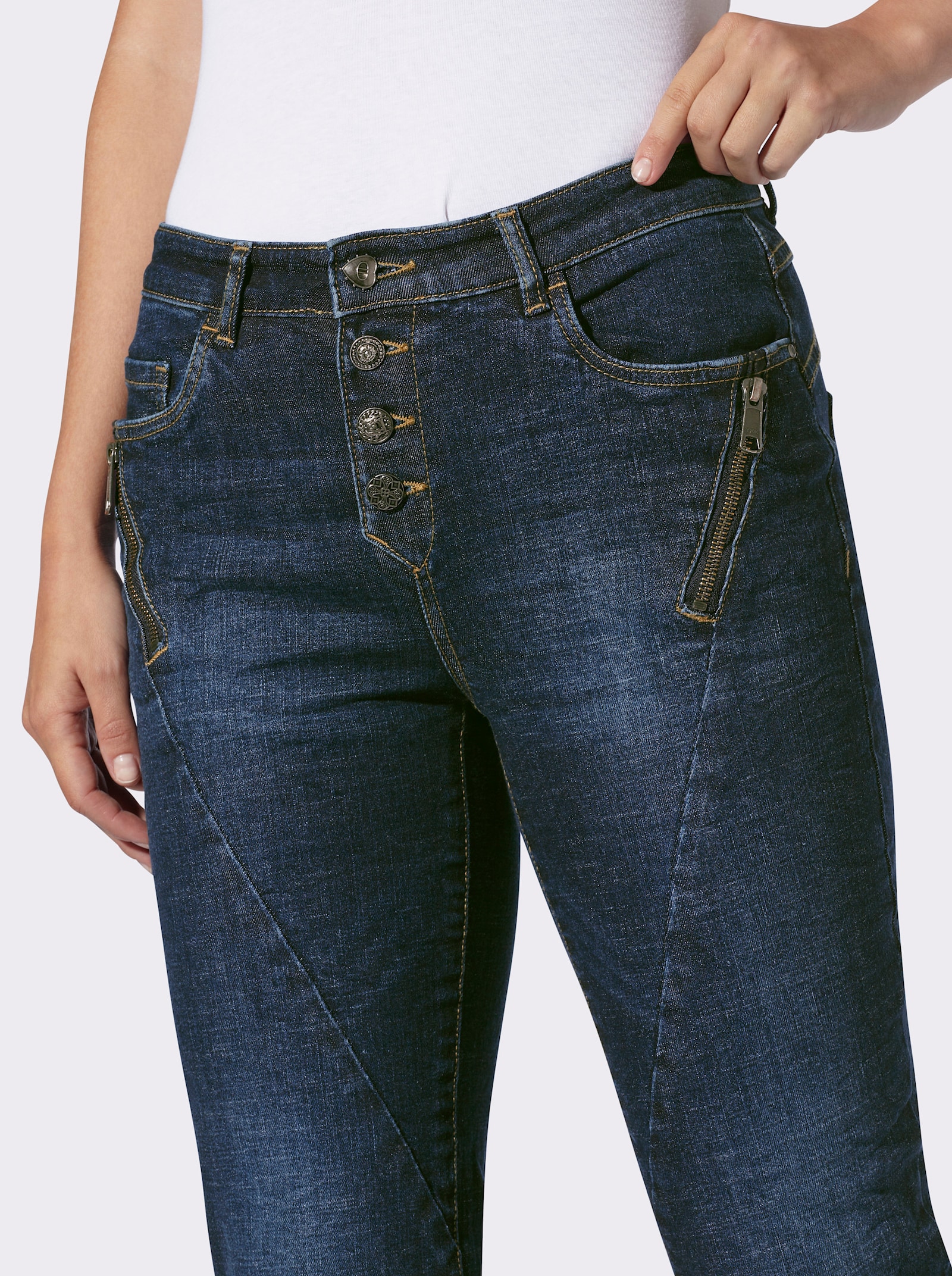 heine Jeans mit Teilungsnähten - dark blue