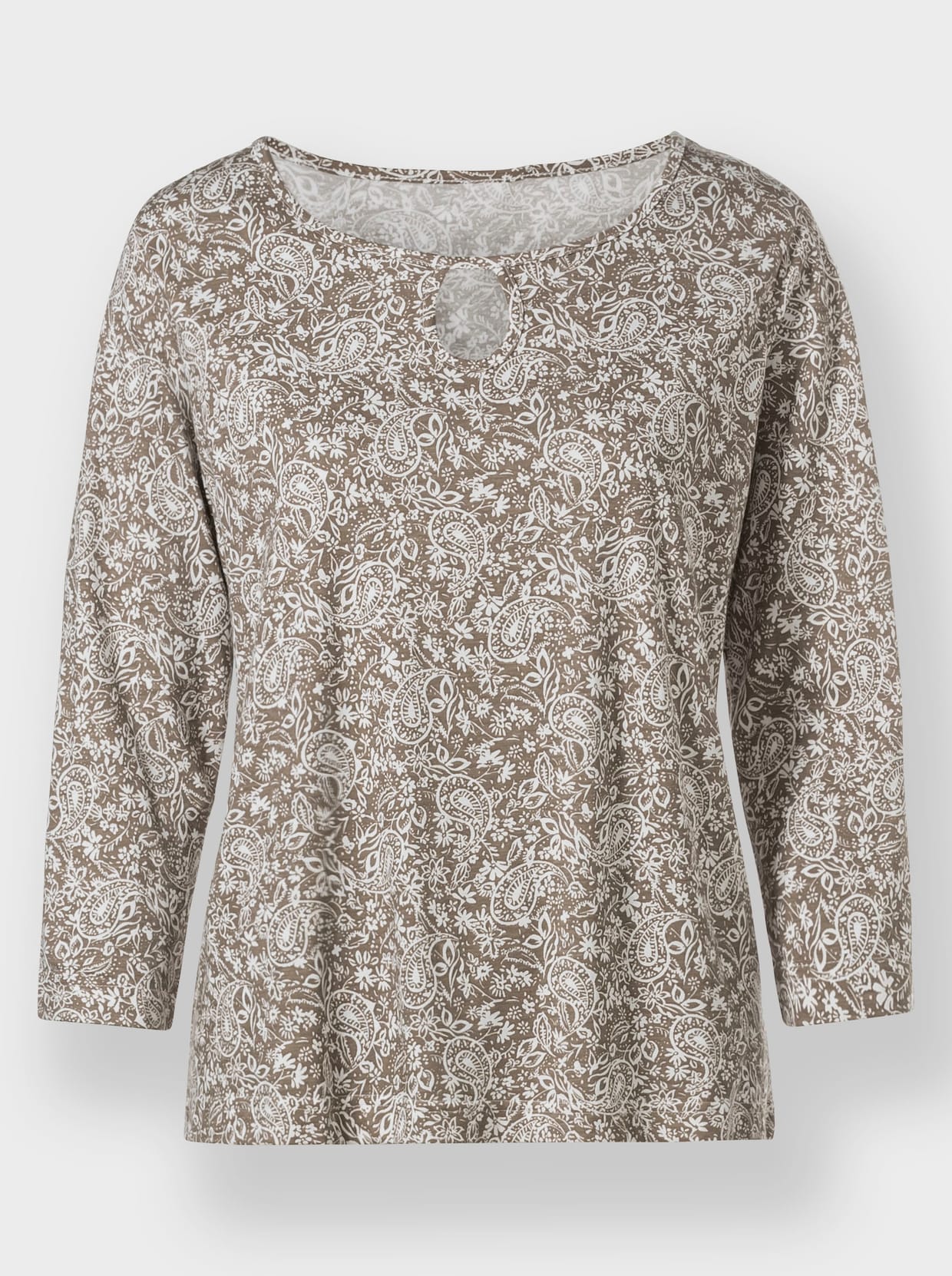 Shirt - taupe geprint