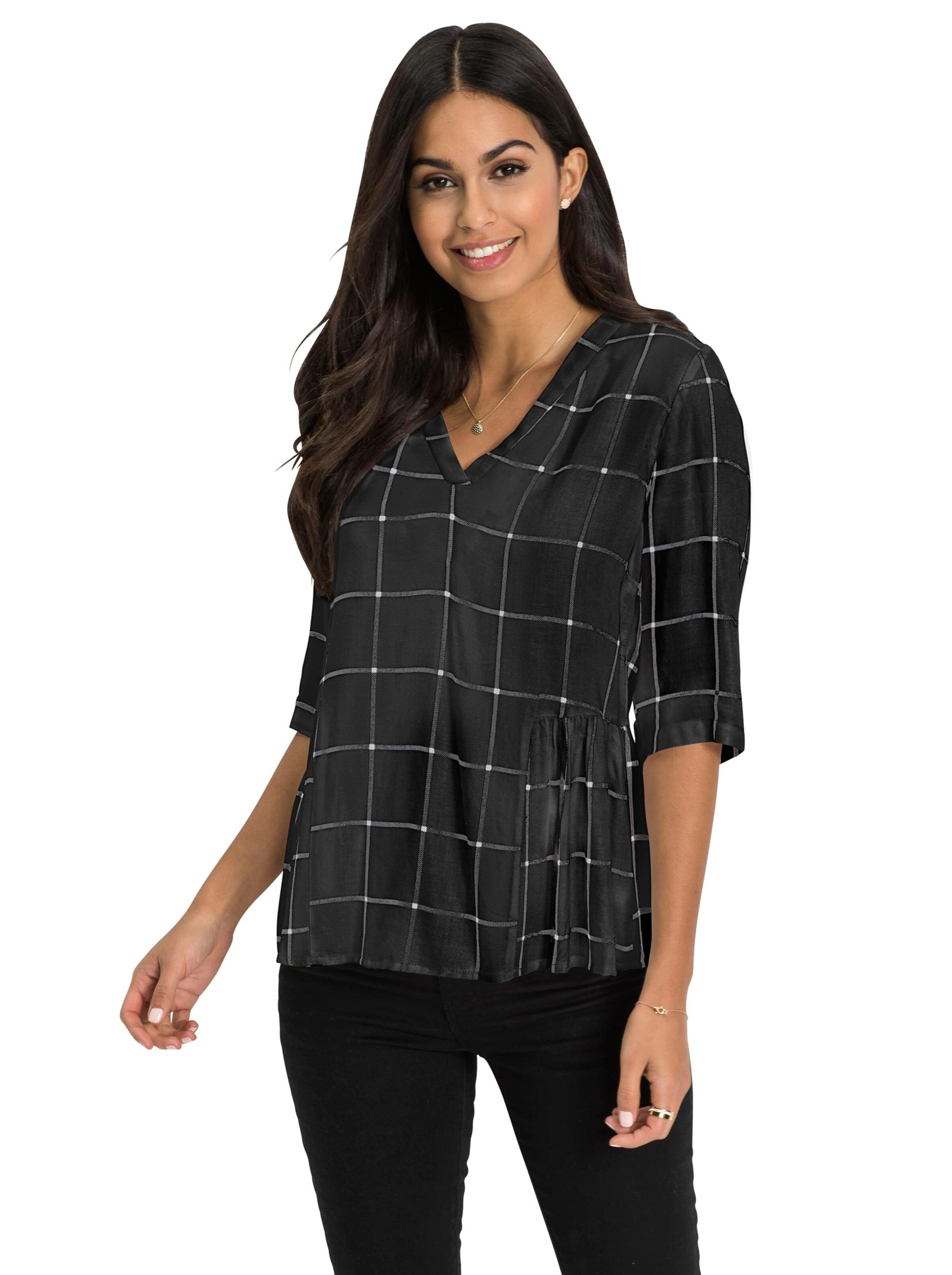 Shirt - schwarz-weiß-kariert