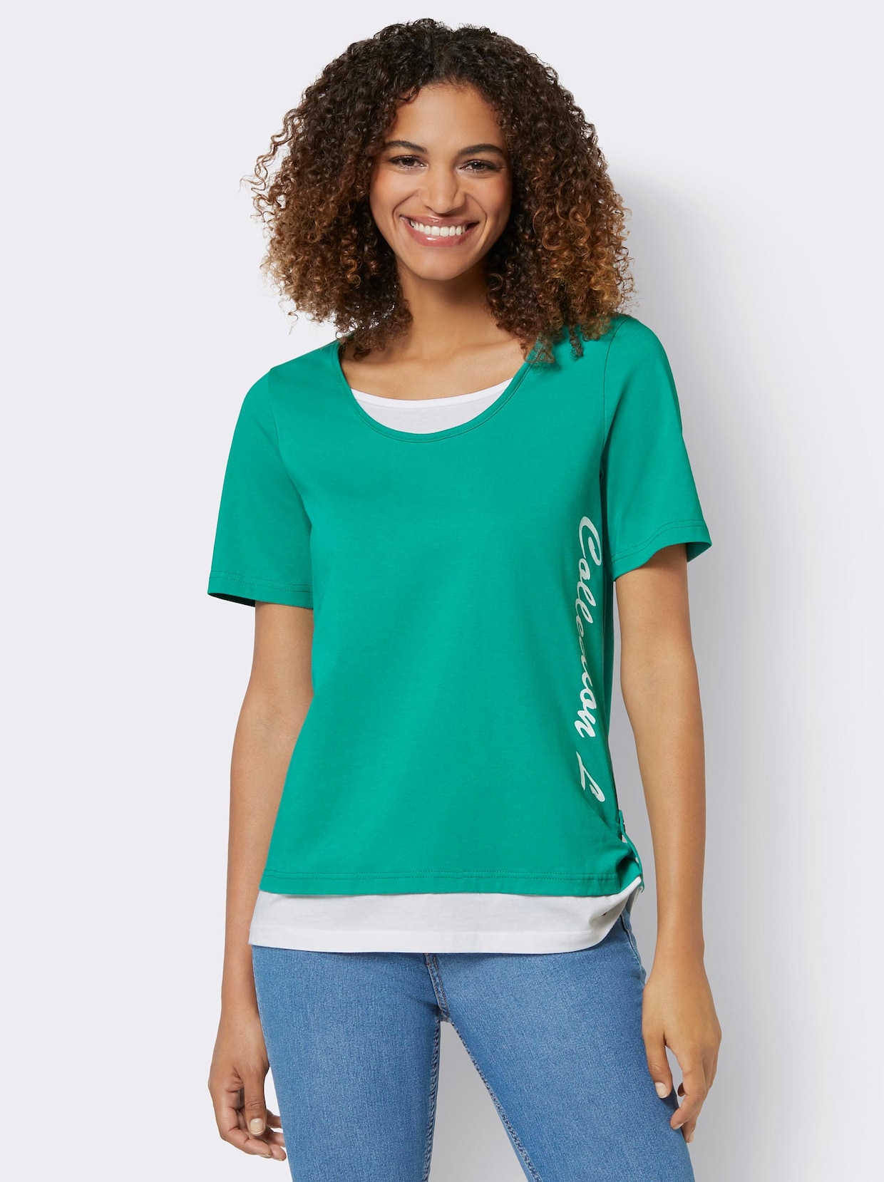 2-in-1-Shirt - smaragd