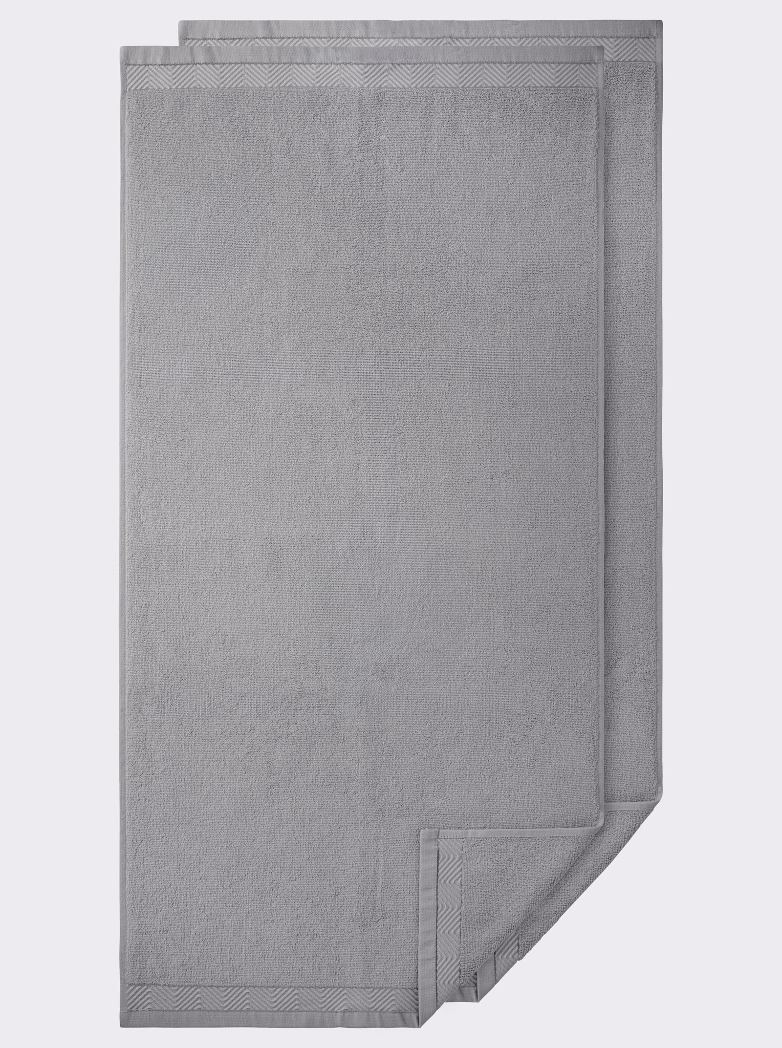 wäschepur Handdoek van gevolde badstof - steengrijs