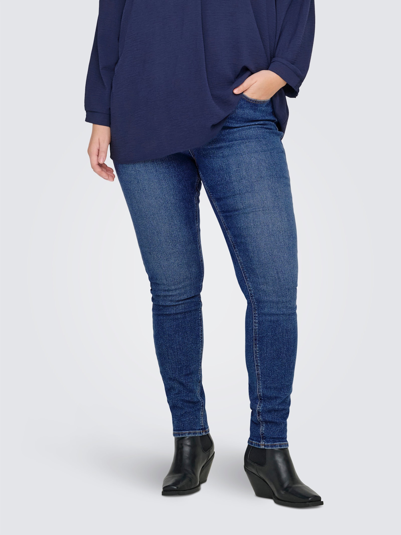 ONLY CARMAKOMA Skinny-fit-Jeans - medium blue denim