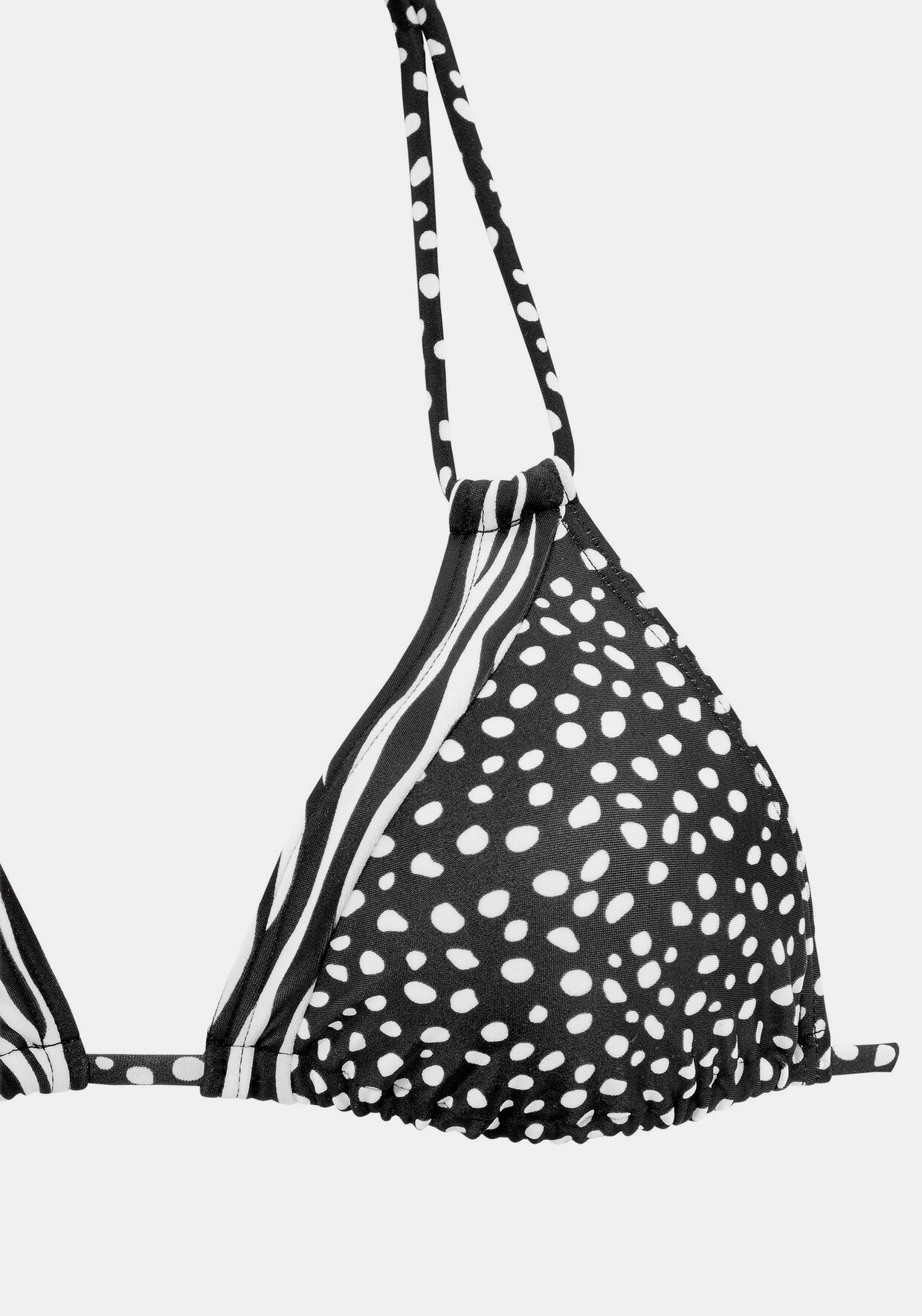 LASCANA Triangel-Bikini-Top - schwarz-weiß