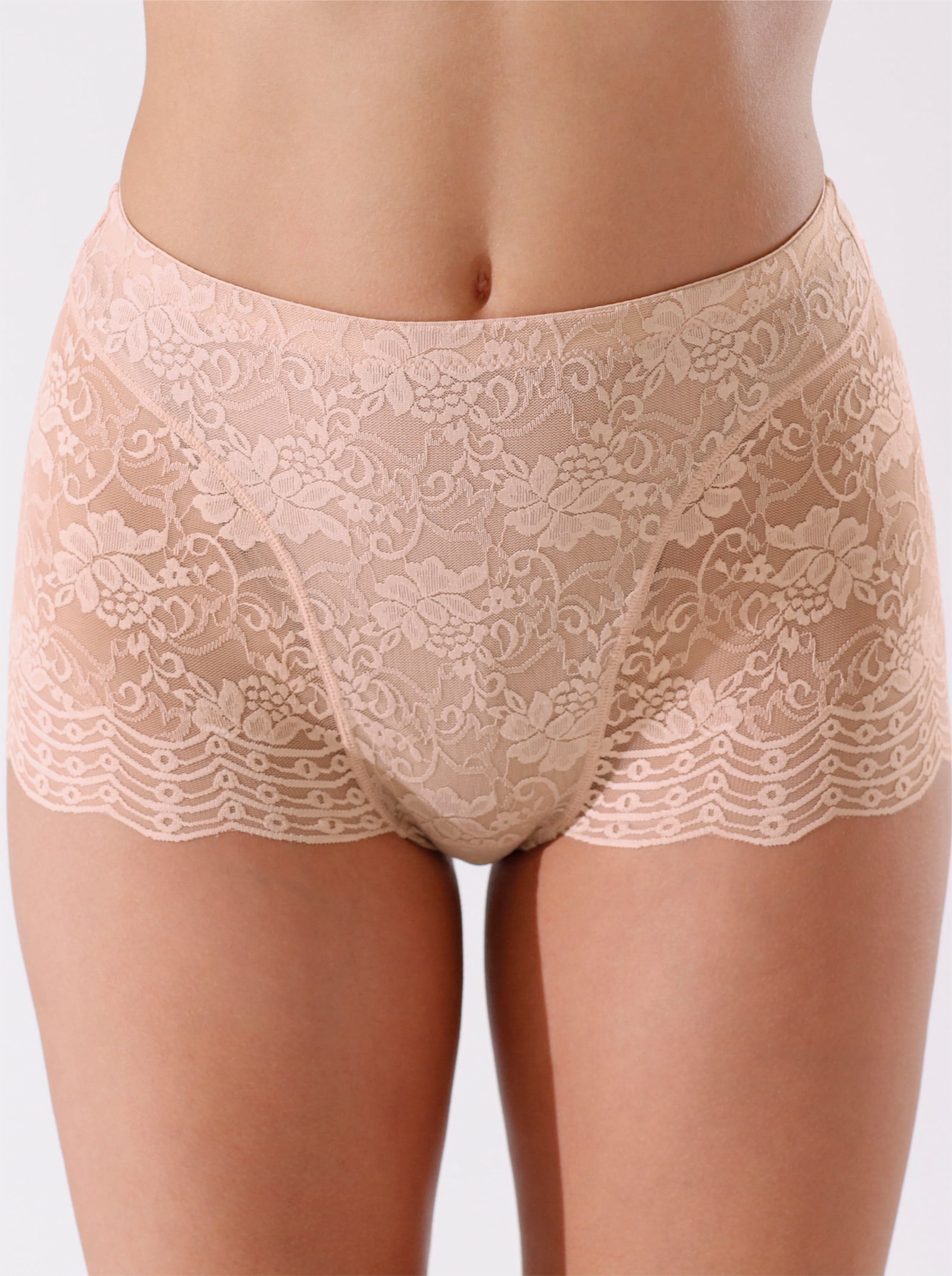 Sassa Panty mit Elastik-Spitze - puder