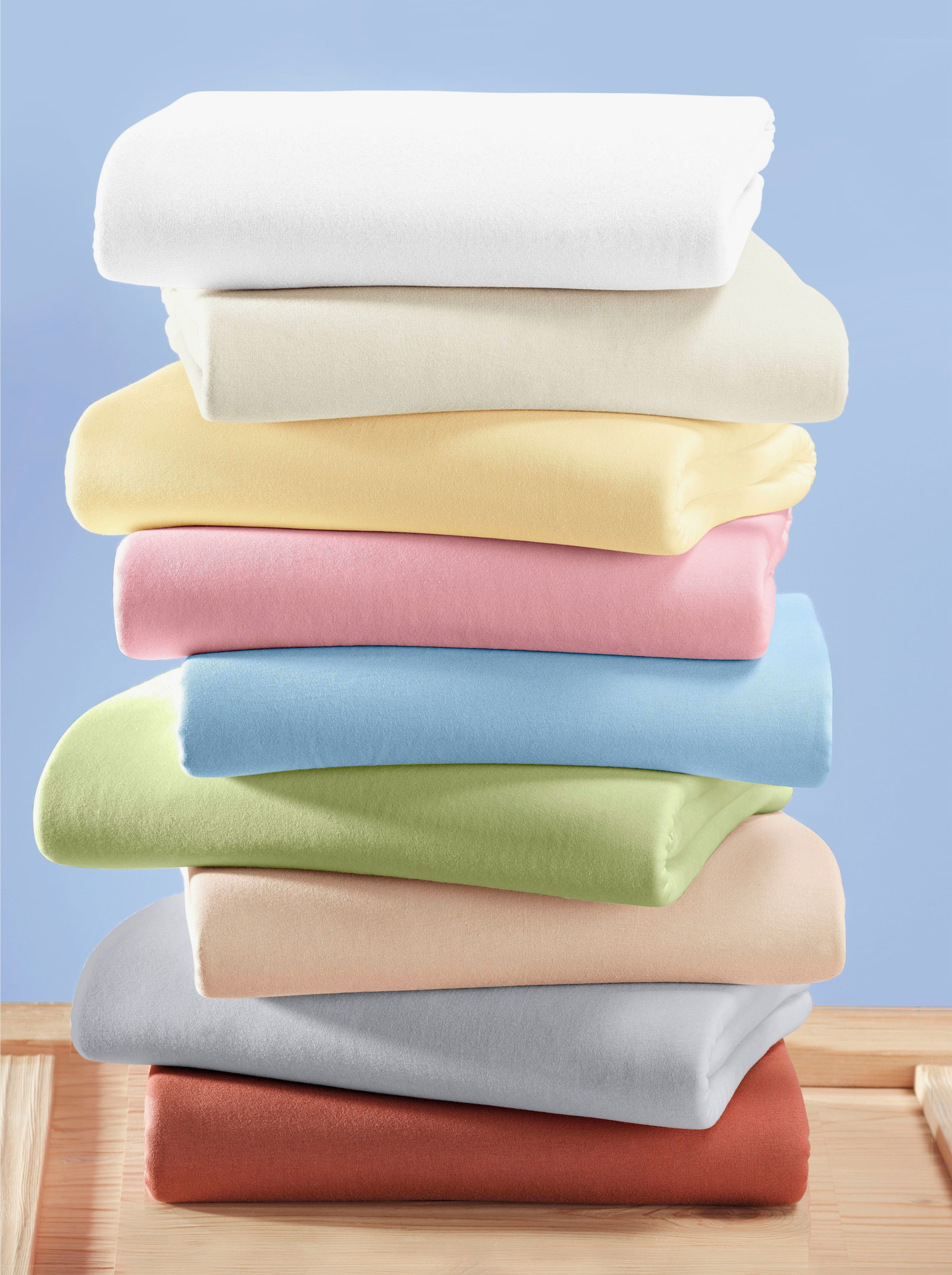 wäschepur Spannbetttuch - hellblau