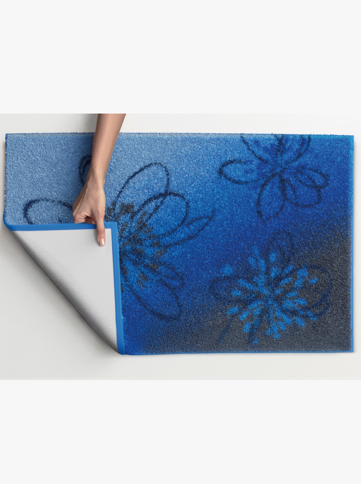 Grund Badematte - blau-braun