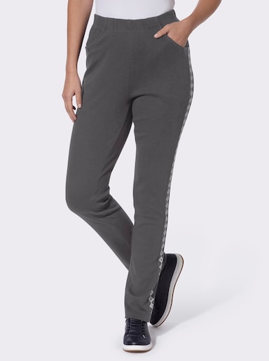  Jerseyhose mit figurfreundlichen Einsätzen - anthrazit