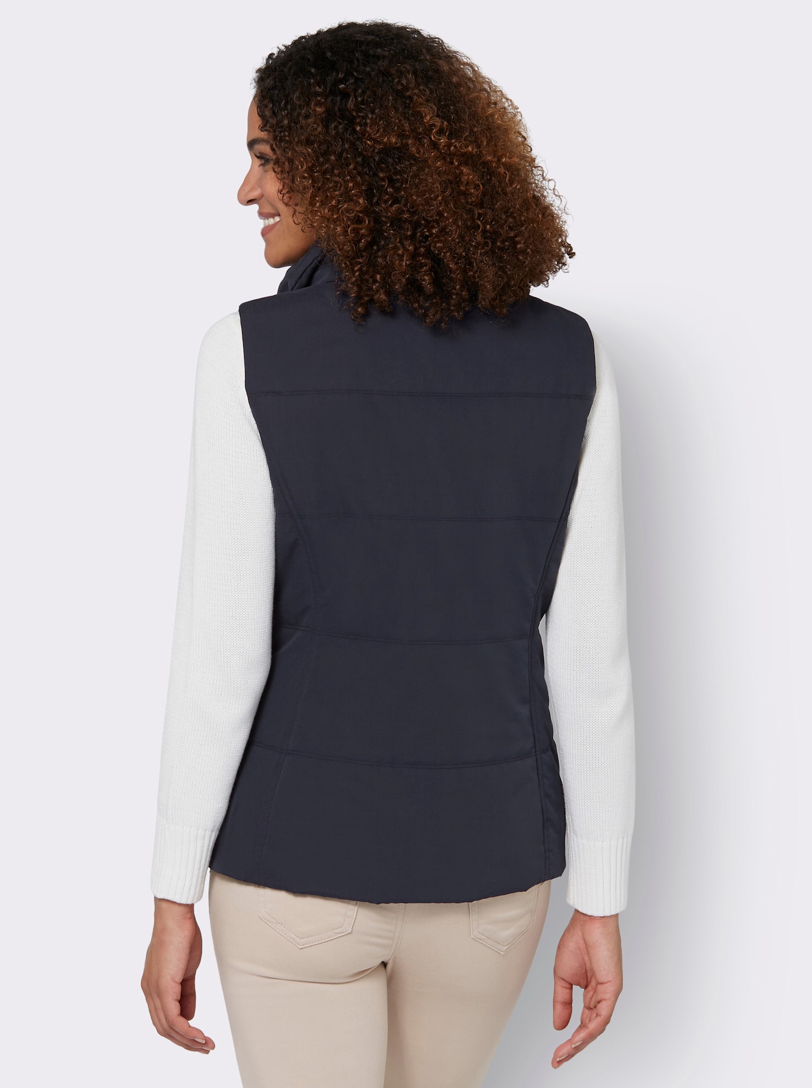 Steppweste in Microfaser-Qualität - marine