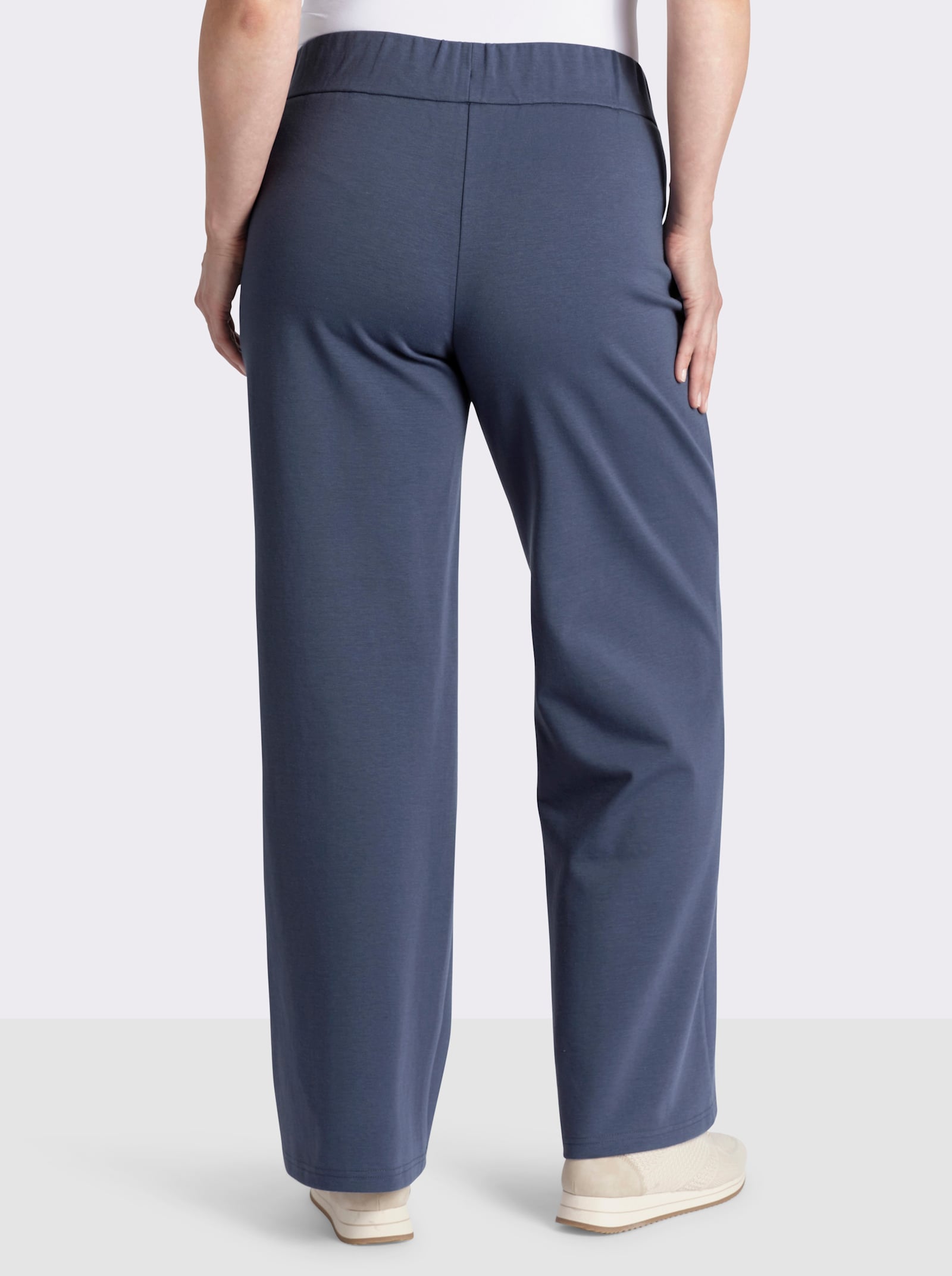 sheego Jogg Pants aus elastischem Jersey - rauchblau