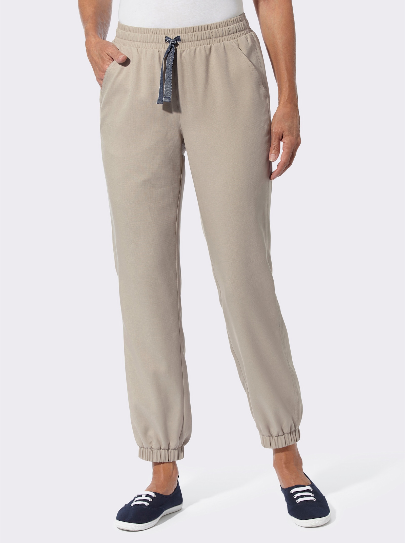 Hose mit Rundum-Dehnbund - sesam