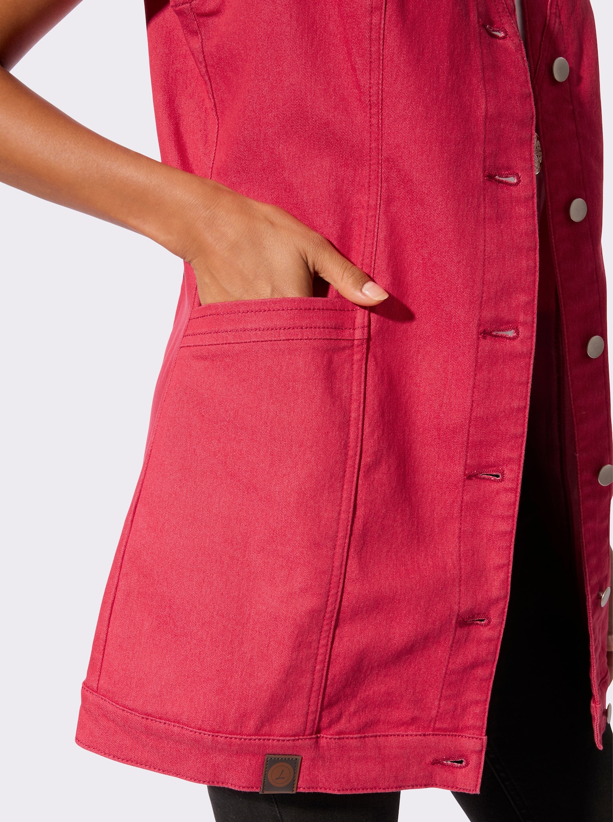 Jeansweste - erdbeere