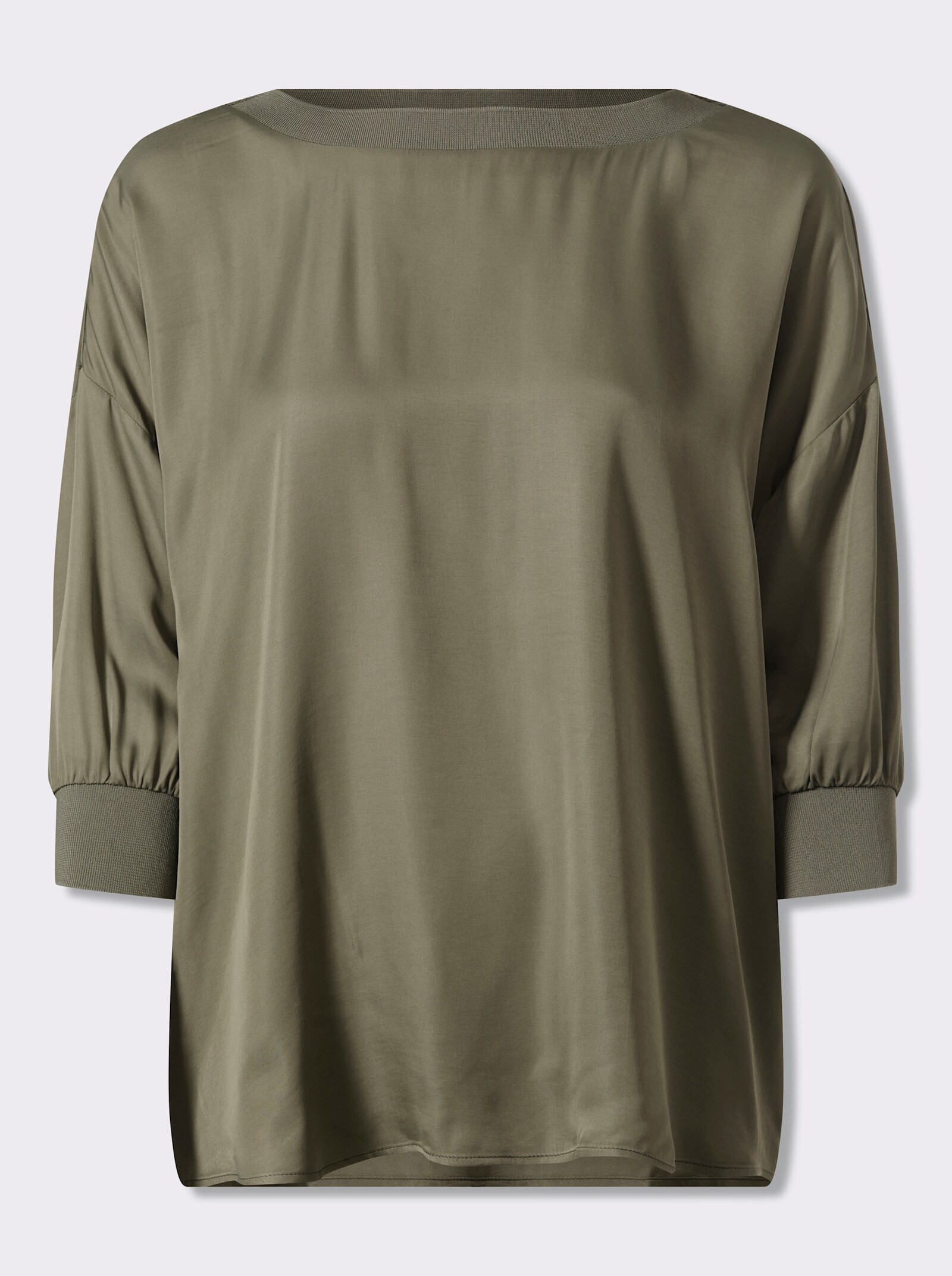 heine Satinbluse mit 3/4-Arm - khaki
