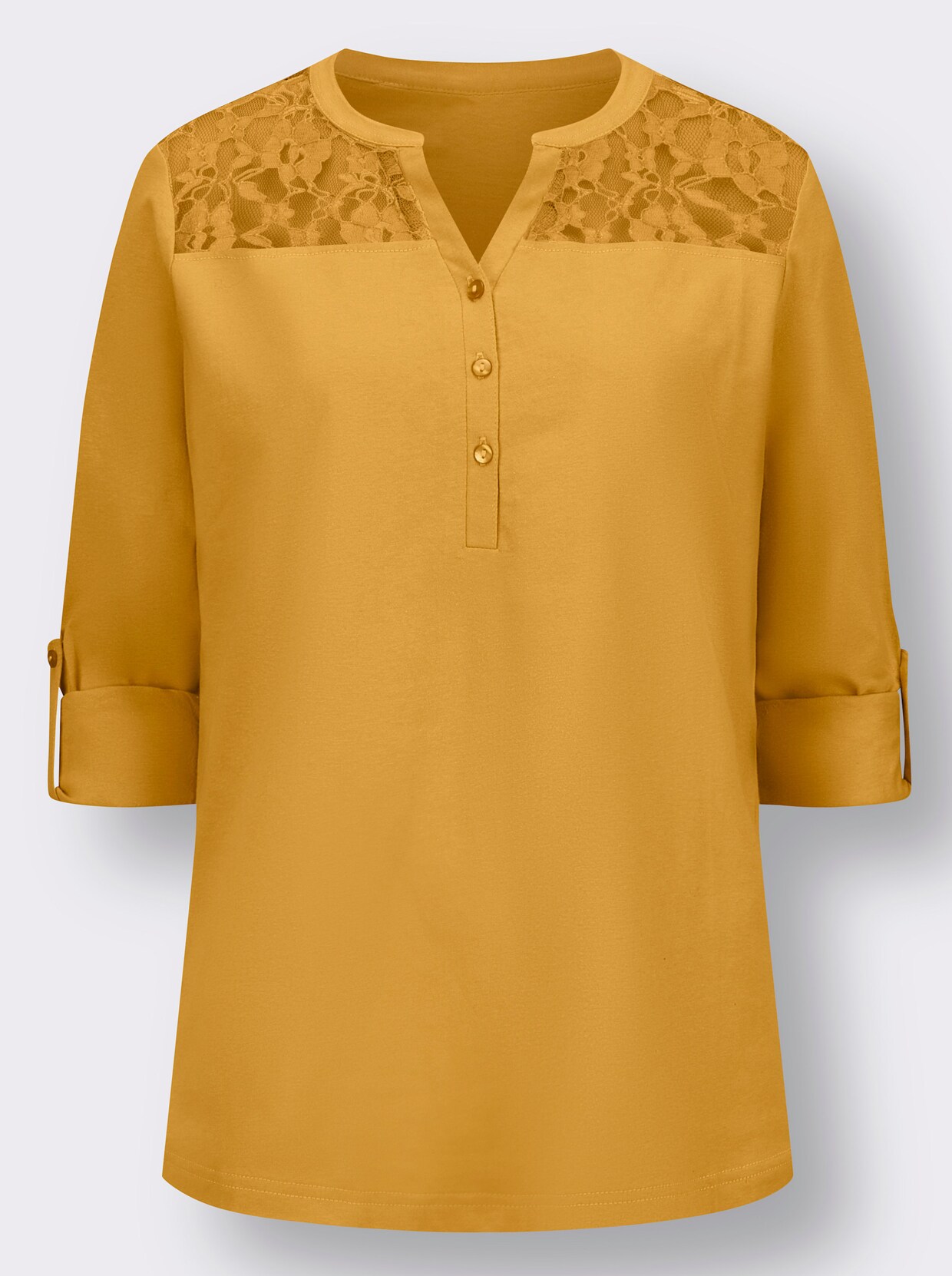 Shirt met lange mouwen - oker