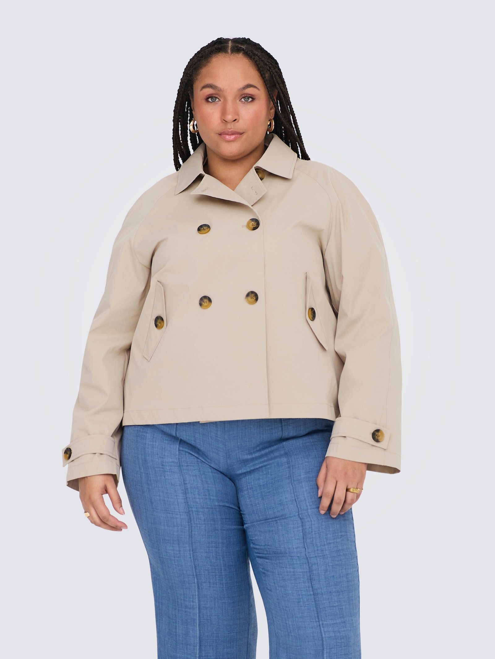 ONLY CARMAKOMA Kurzjacke - oxford tan