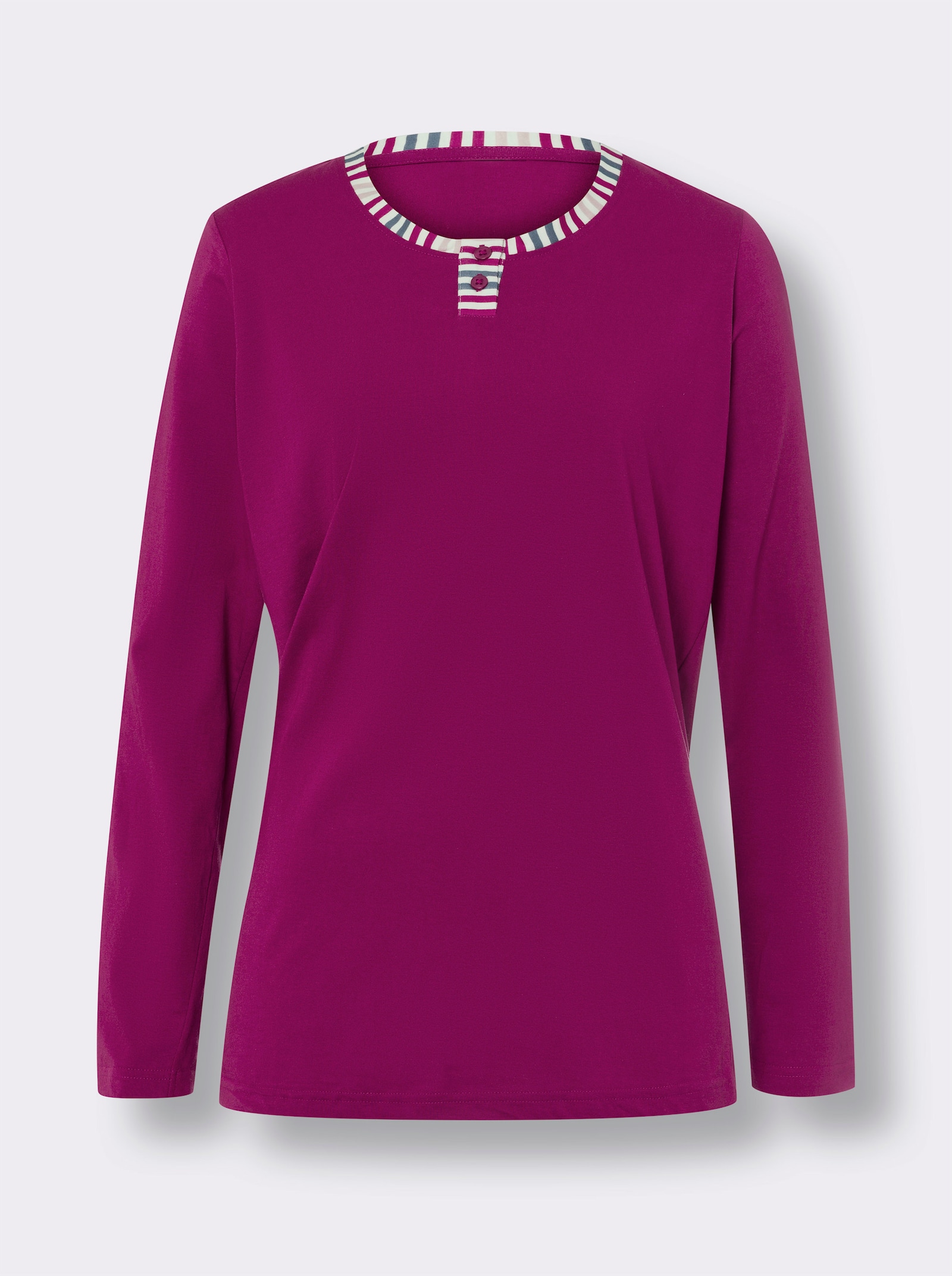 Schlafanzug mit langer Hose - malve-ecru