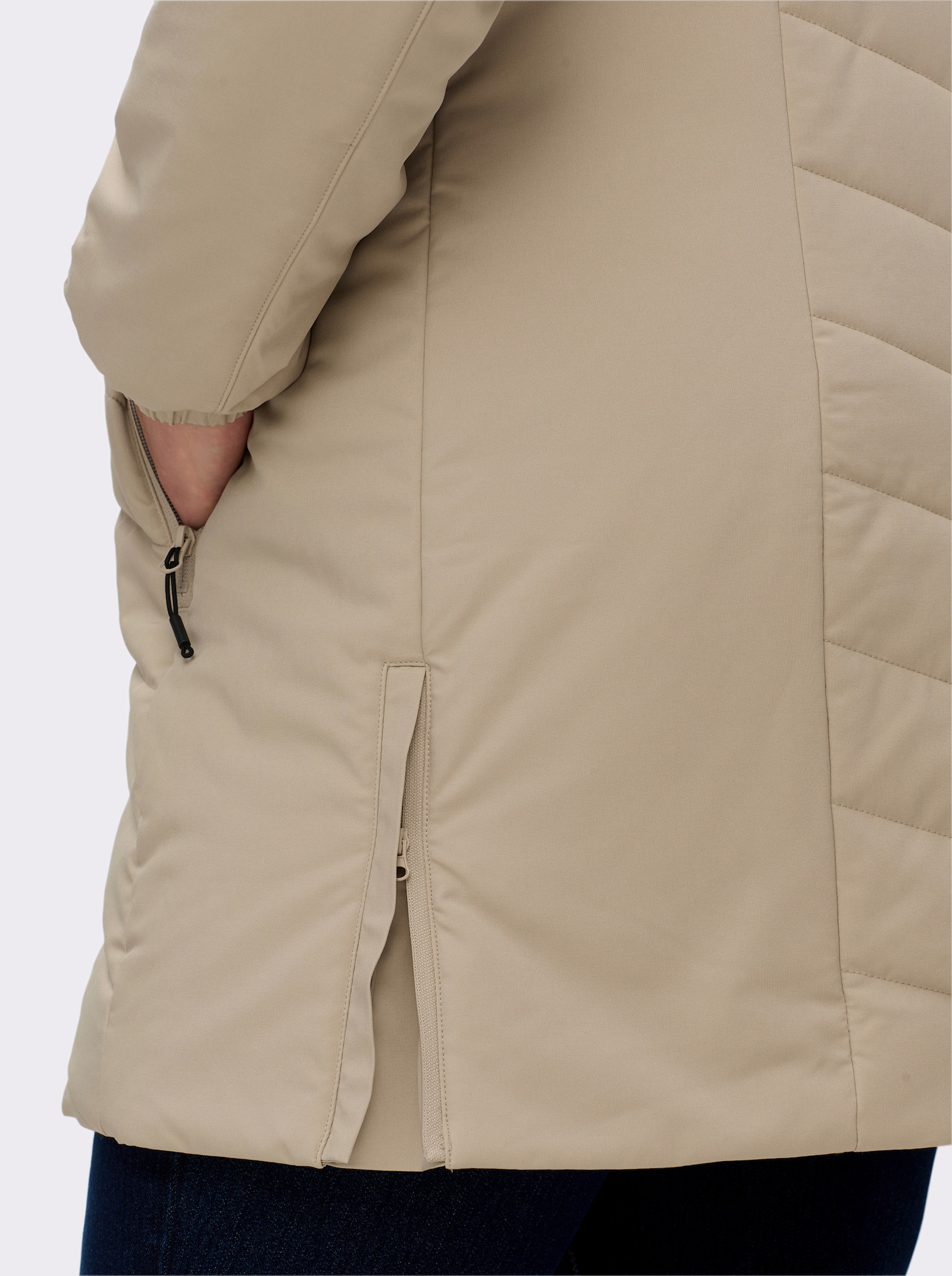 sheego Steppjacke im leichten A-Schnitt - beige